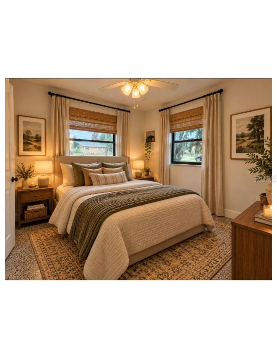 Virtually Staged Bedroom. - 107 OAK ST, ALTAMONTE SPRINGS