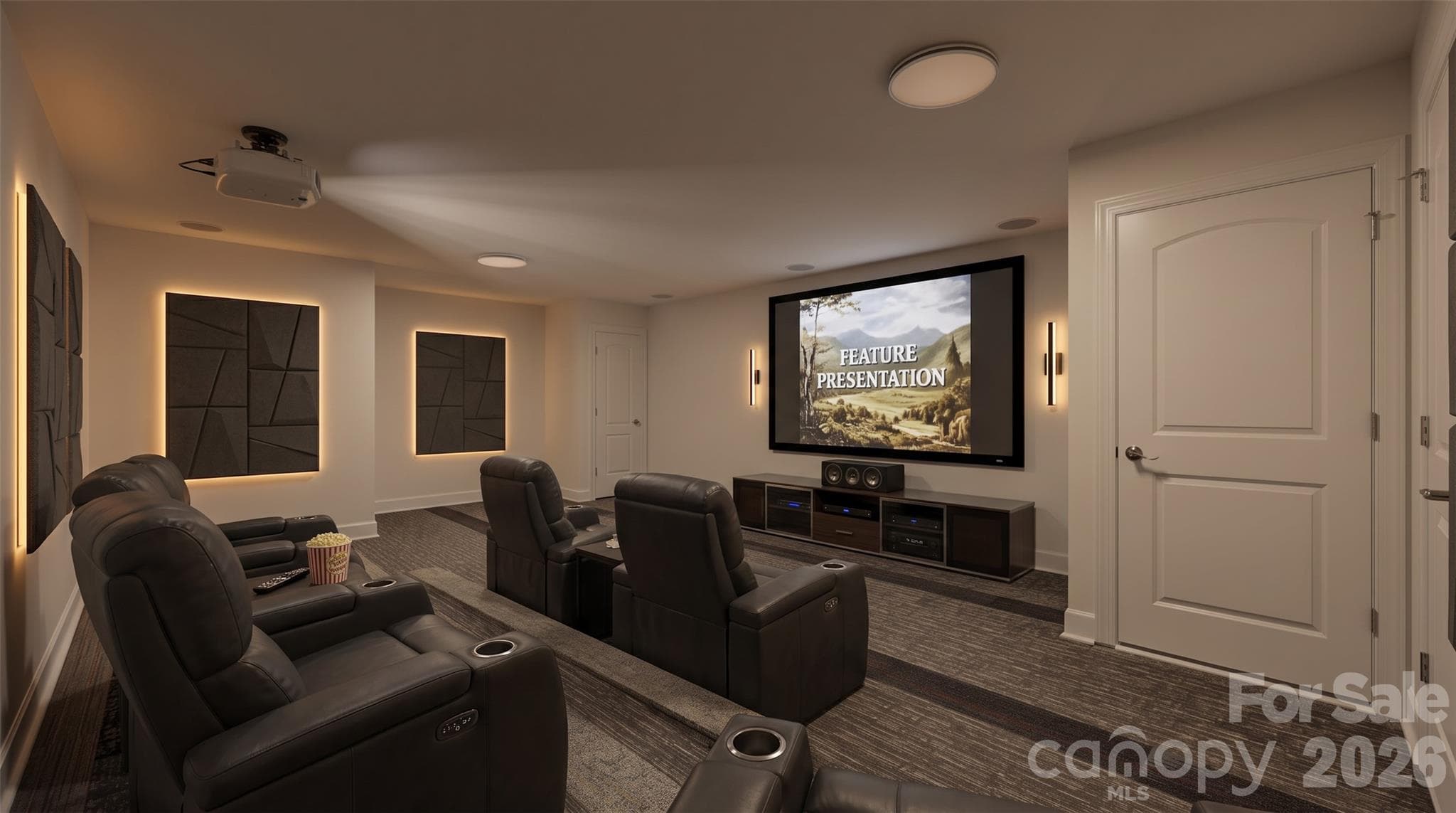 Home theater / Game Room (Basement) - 423 Fischer Road, Fort Mill