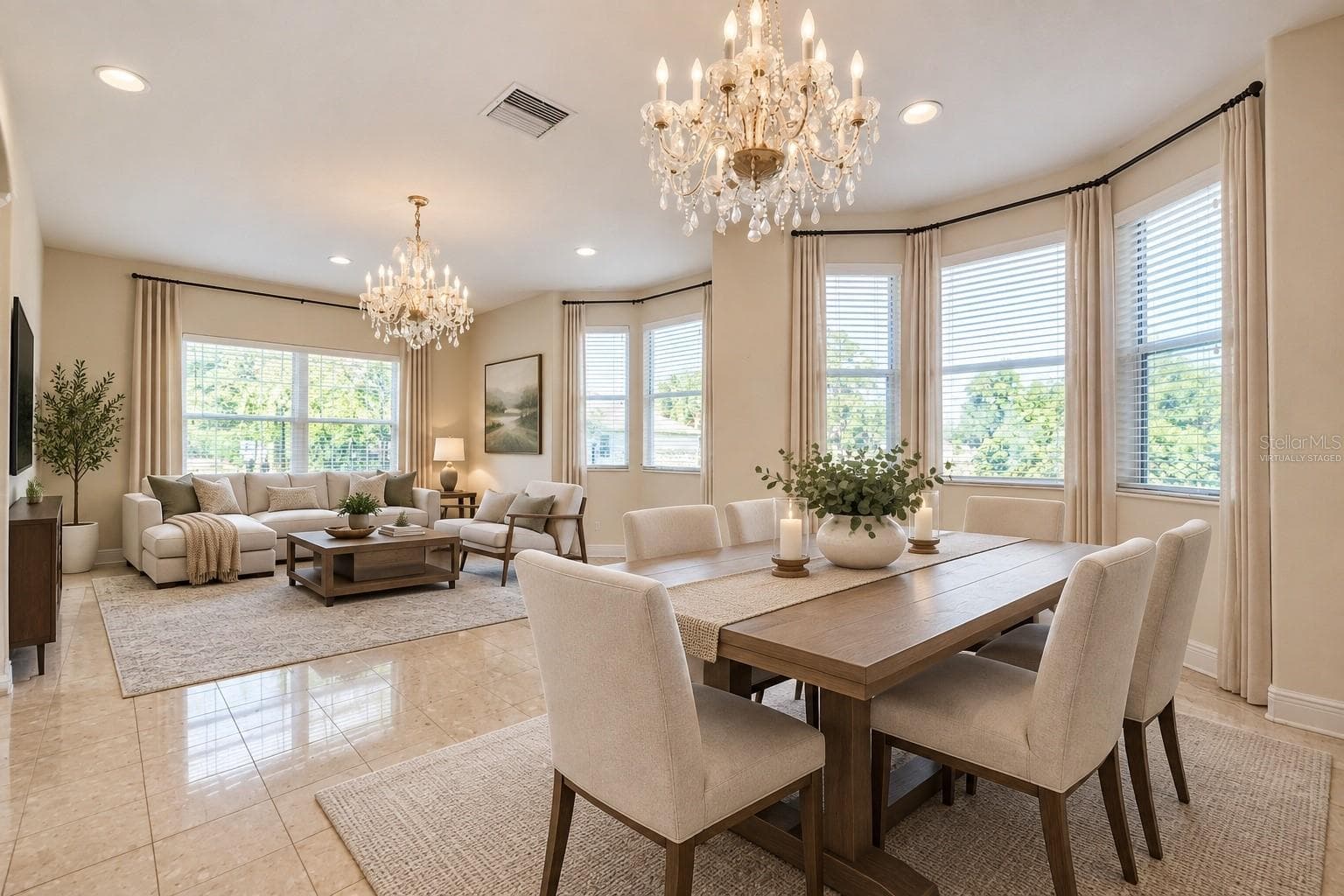 Living/Dining room- virtually staged - 122 SOPHIA MARIE CV, SANFORD