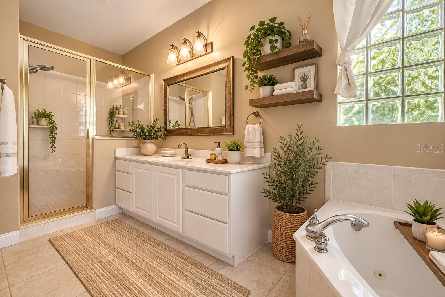 Primary Bath virtually staged - 122 SOPHIA MARIE CV, SANFORD