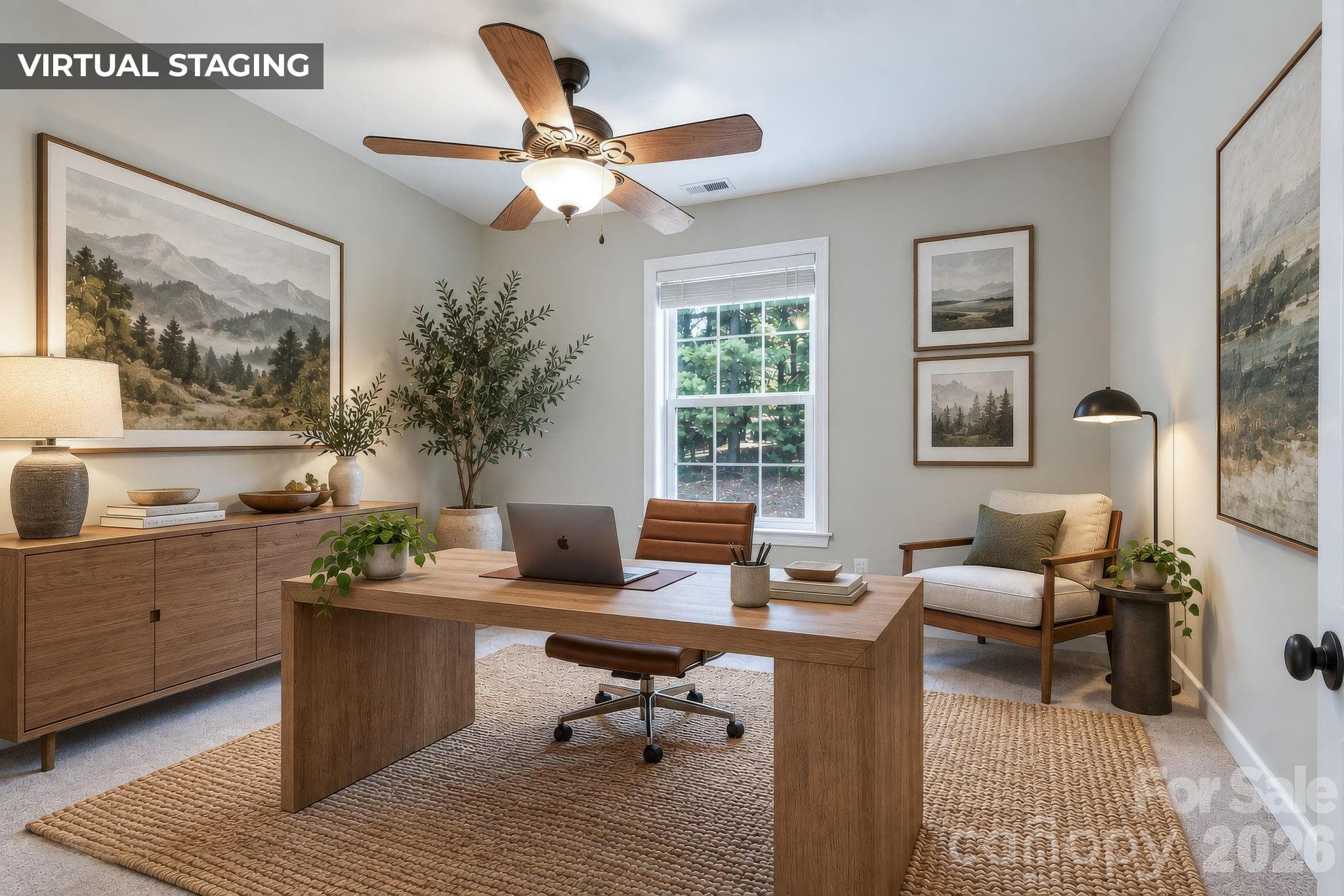 Third Bedroom Virtually Staged - 62 Kirby Road, Asheville