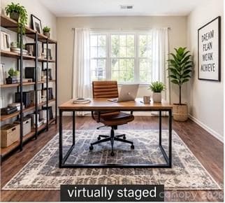 Or you could use the room downstairs for a home office. - Charlotte