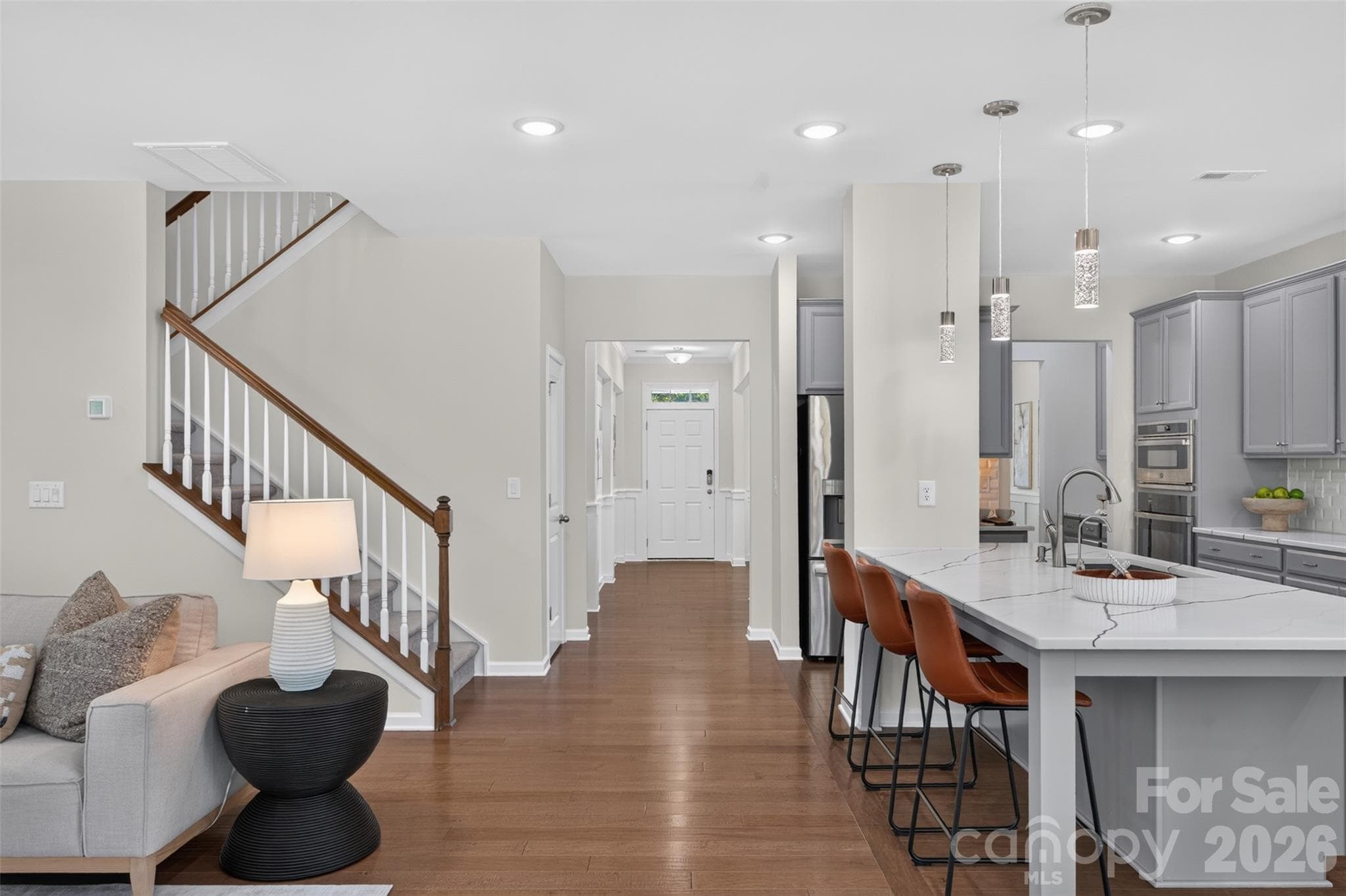 View from rear of house toward the front door. - 4638 Monument Valley Drive, Indian Land