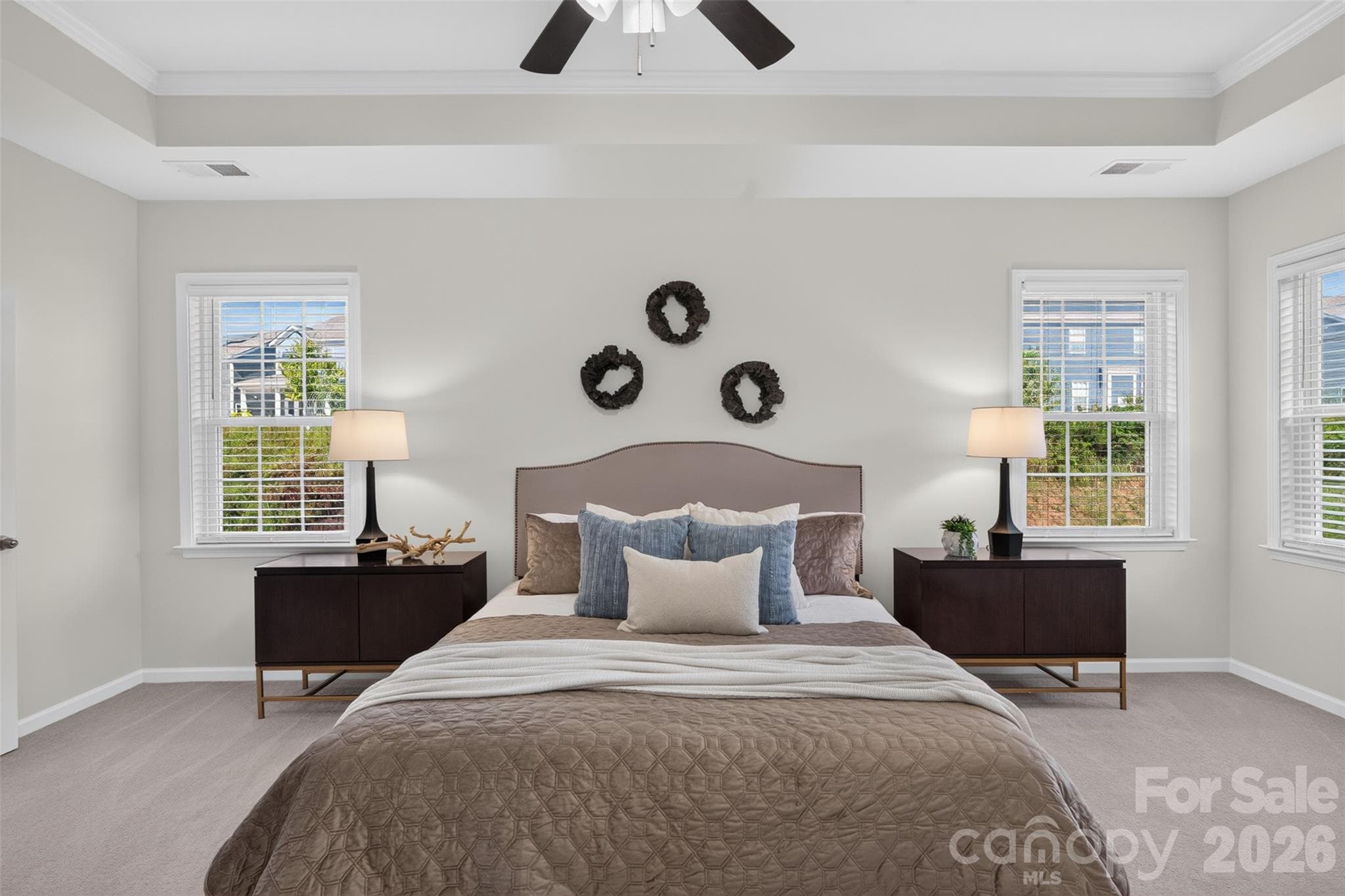 Primary bedroom suite with tray ceiling. - 4638 Monument Valley Drive, Indian Land