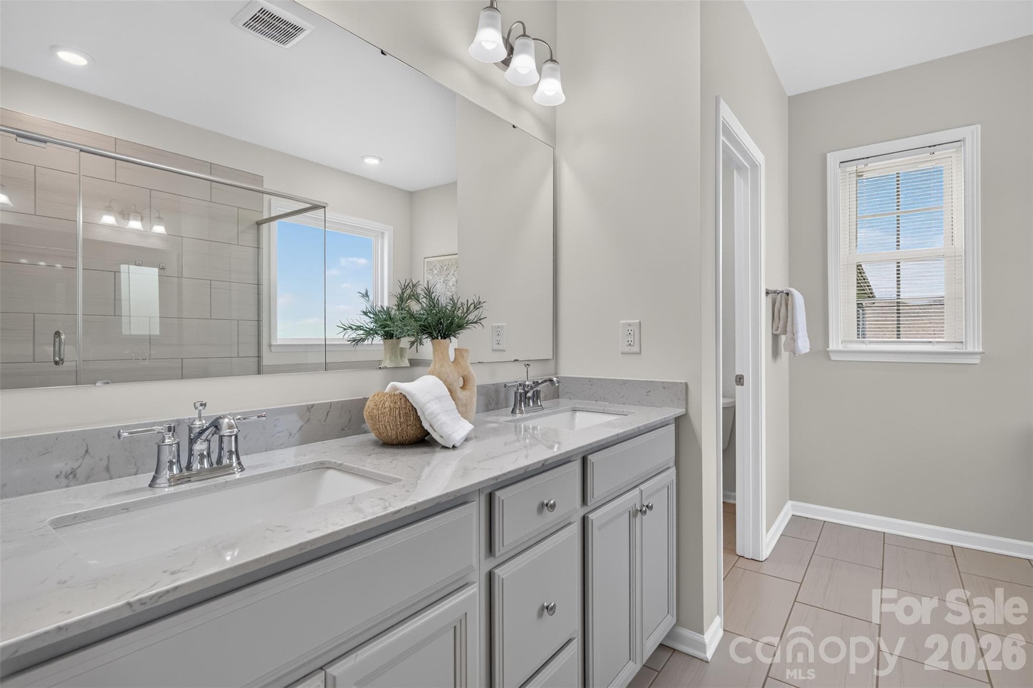 Primary bathroom with dual-sink vanity, - 4638 Monument Valley Drive, Indian Land