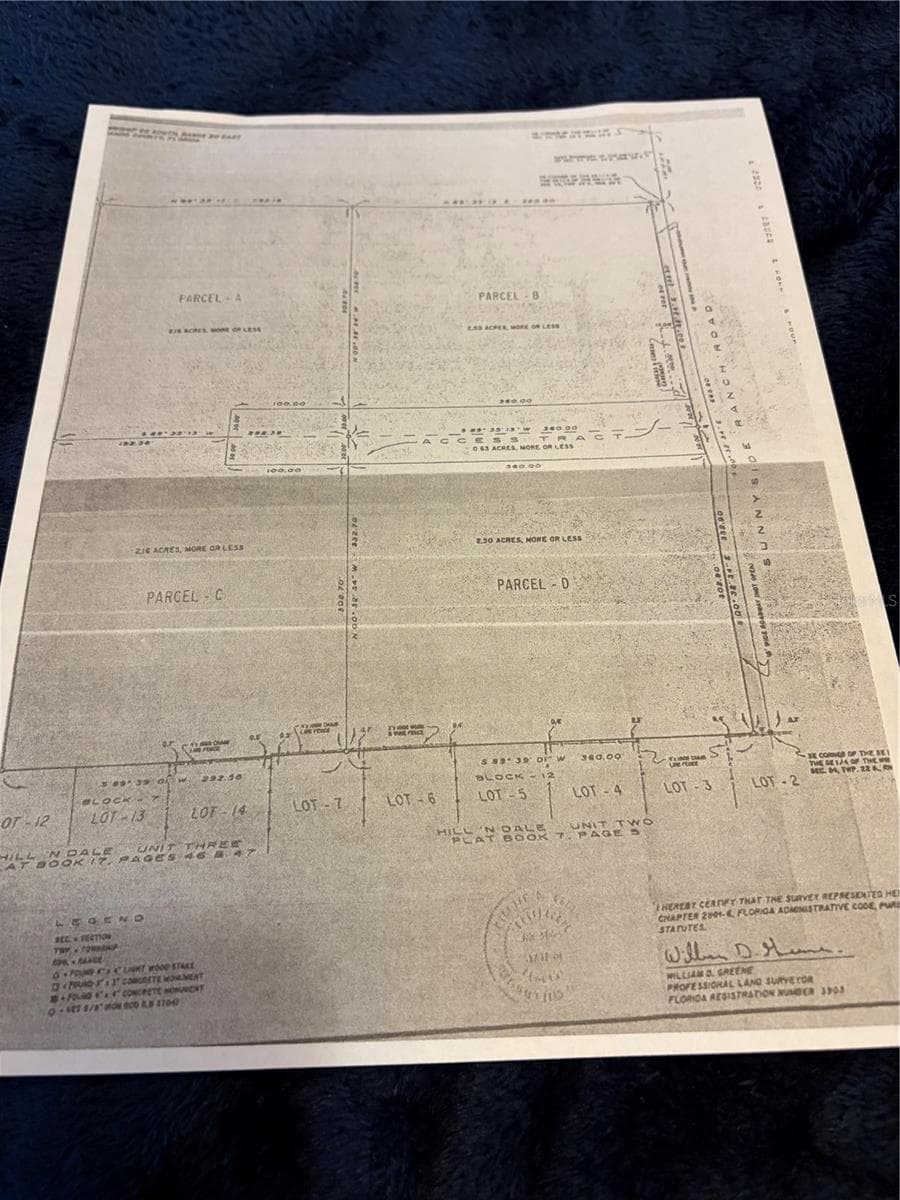 Survey, parcel D - 6401 SUNNYSIDE RANCH RD, BROOKSVILLE