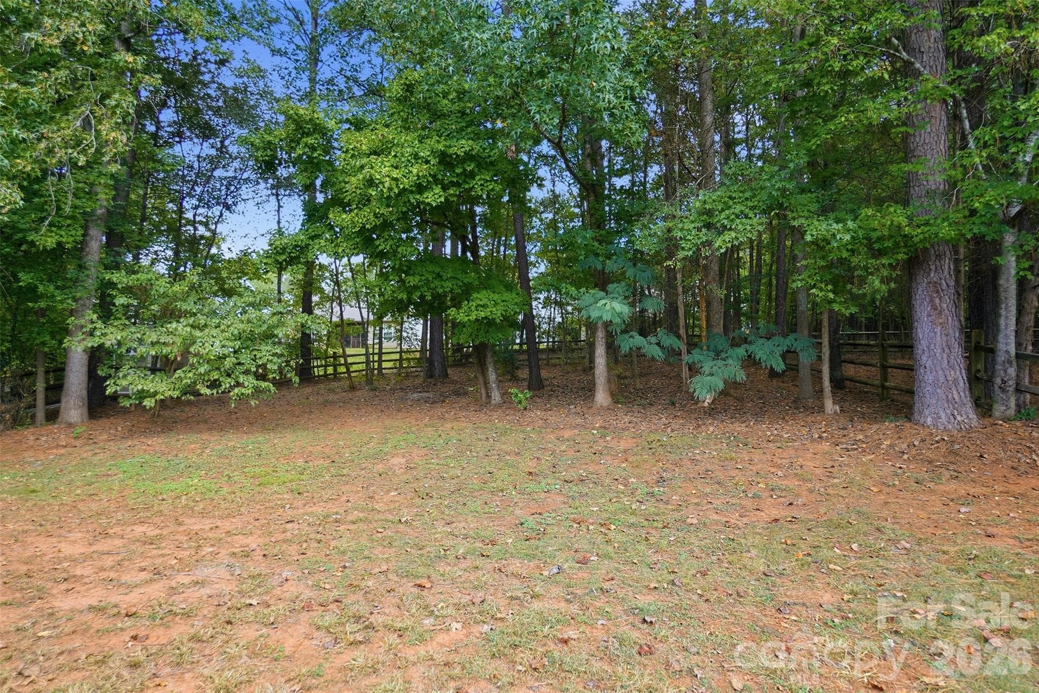 Lovely wooded and fenced back yard - 1619 Eagle Lake Drive, Indian Land