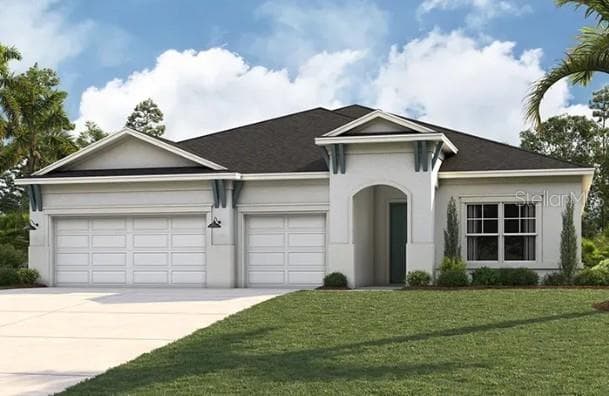 Front Elevation Rendering - 324 STETSON RISE CT, PLANT CITY