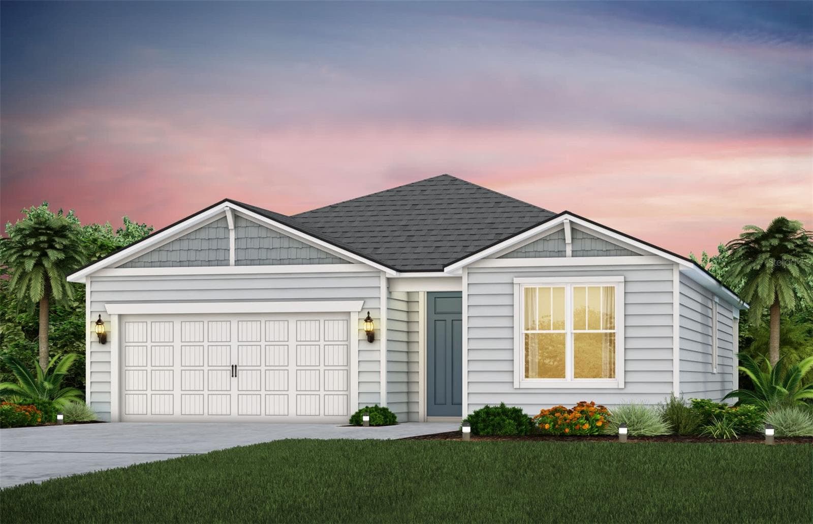 Rendering of home, color scheme is for representation purposes only. - 345 FISHTAIL PL, PALM COAST