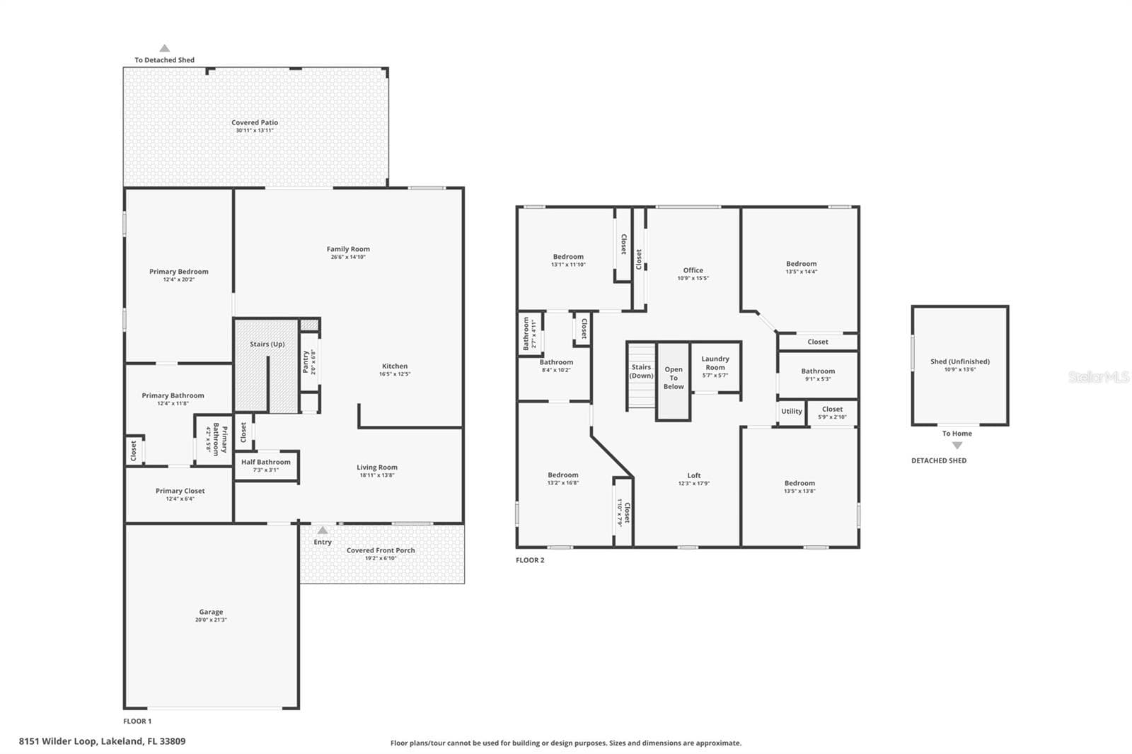 Approx Square Footages - 8151 WILDER LOOP, LAKELAND