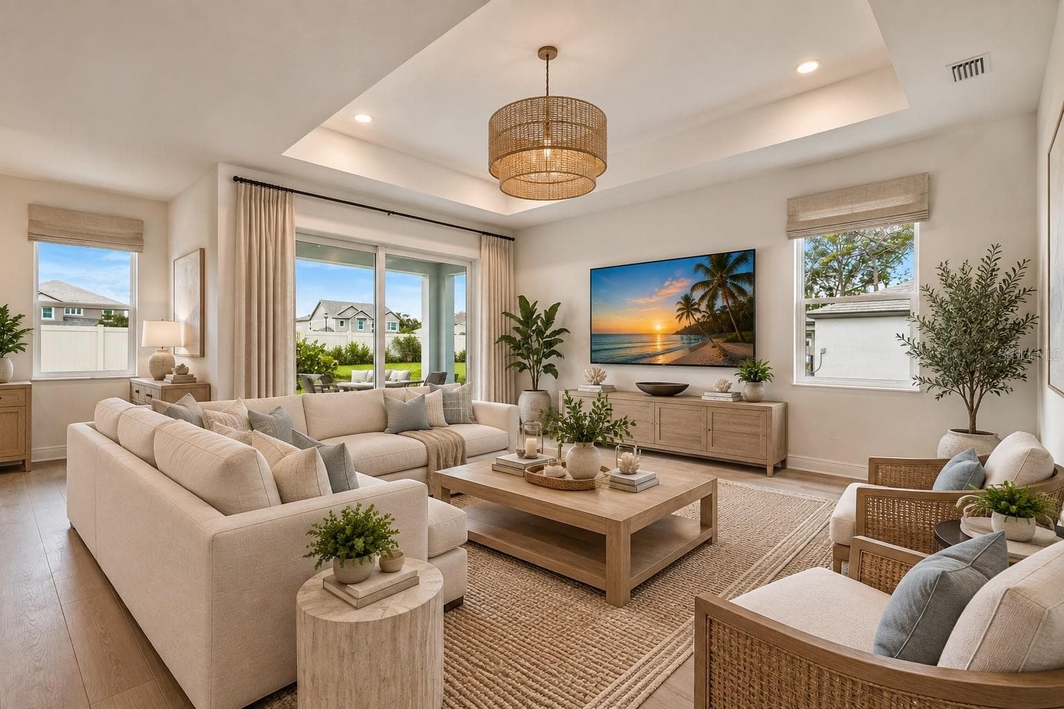 Great Room Digitally Staged - 161 VISTERA BLVD, NOKOMIS
