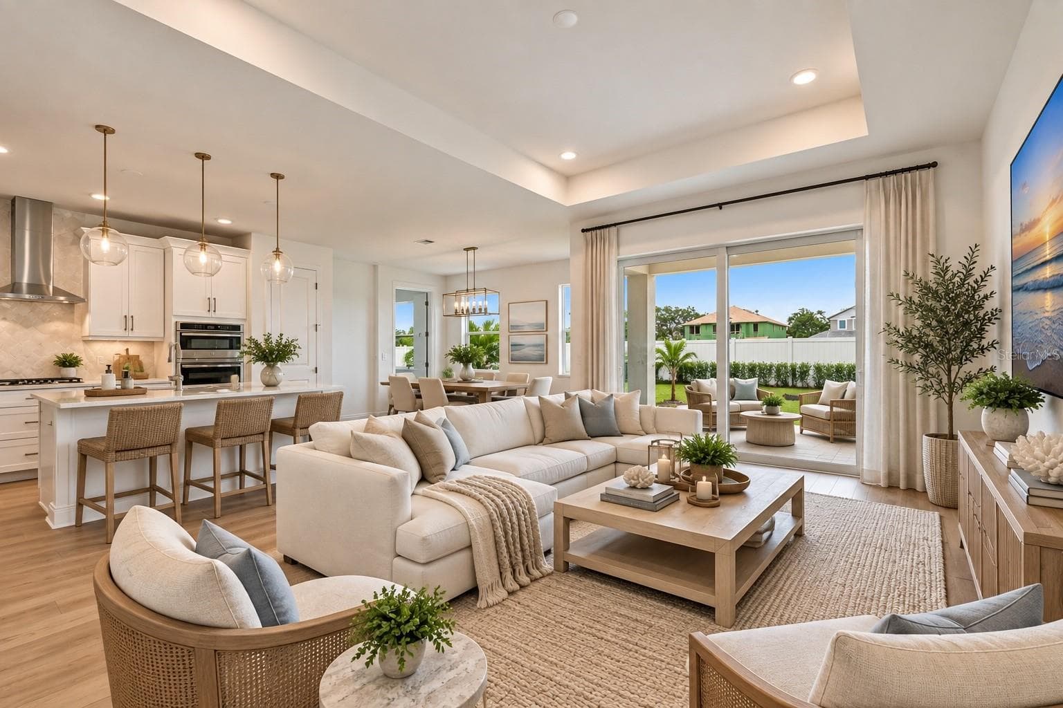Great Room Digitally Staged - 161 VISTERA BLVD, NOKOMIS