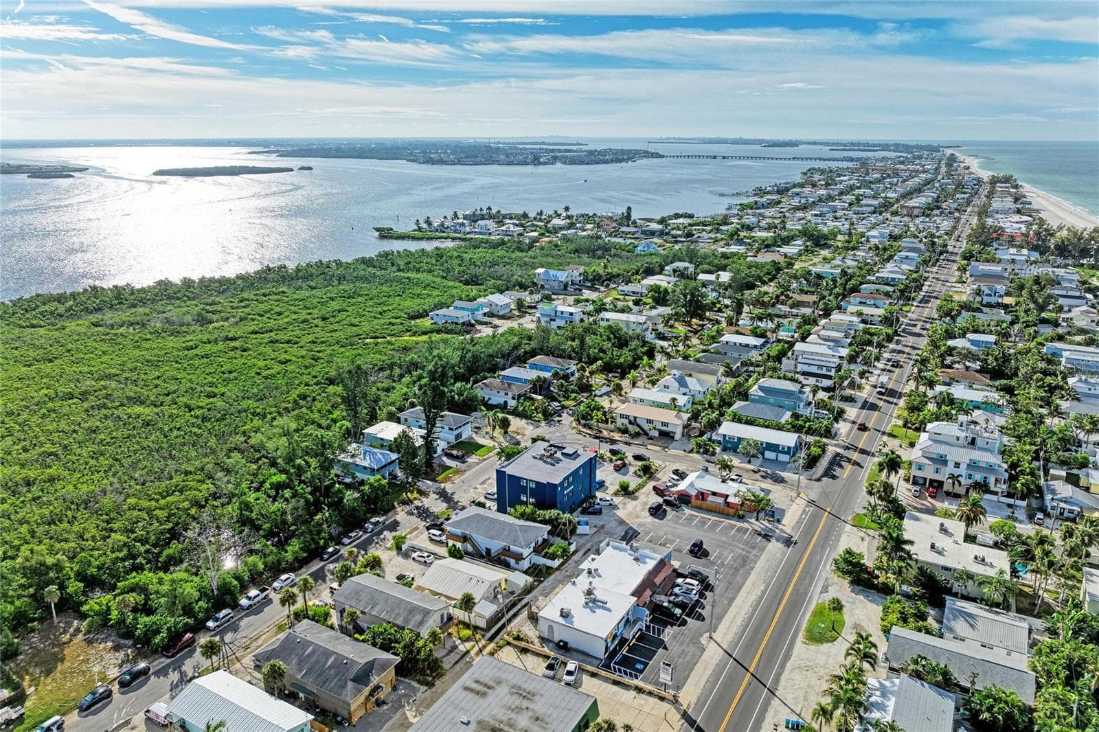 Aerial to the South - 3004 AVENUE C, HOLMES BEACH