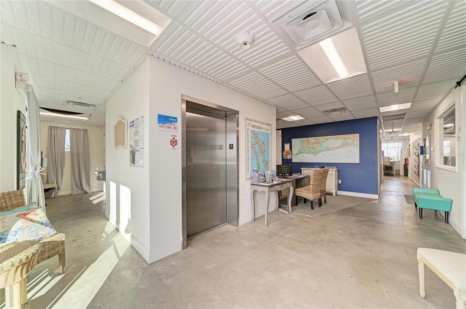 Third level - Lobby area and Elevator - 3004 AVENUE C, HOLMES BEACH