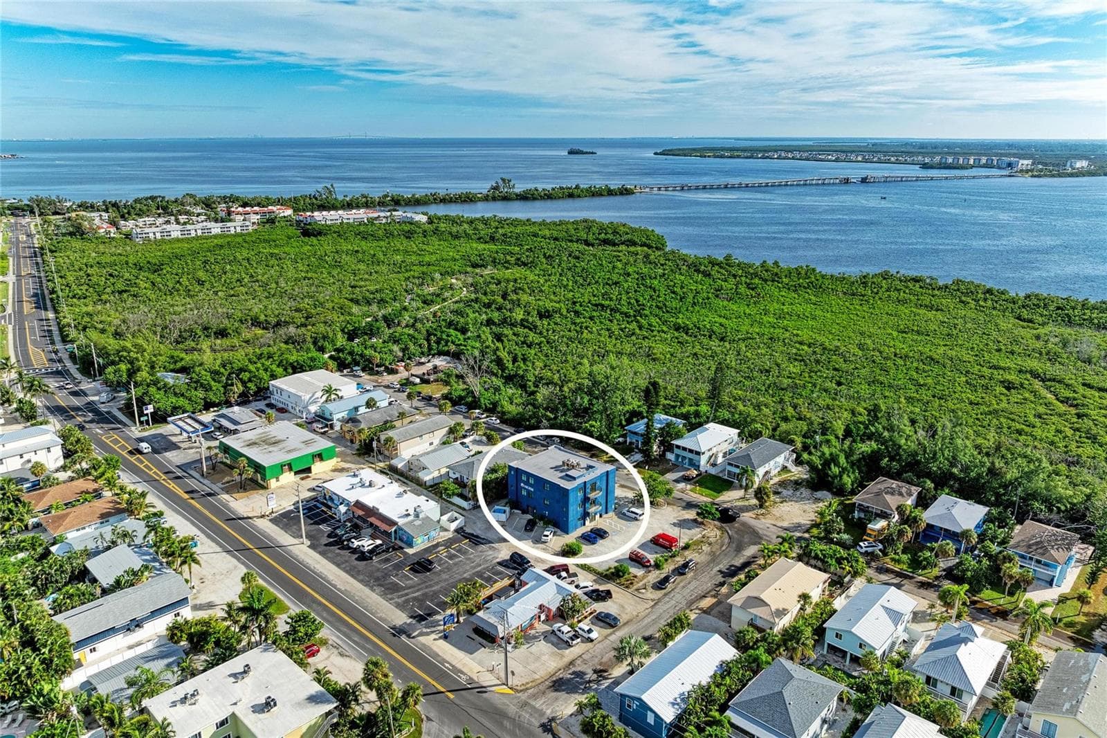 Aerial - Facing North East - 3004 AVENUE C, HOLMES BEACH