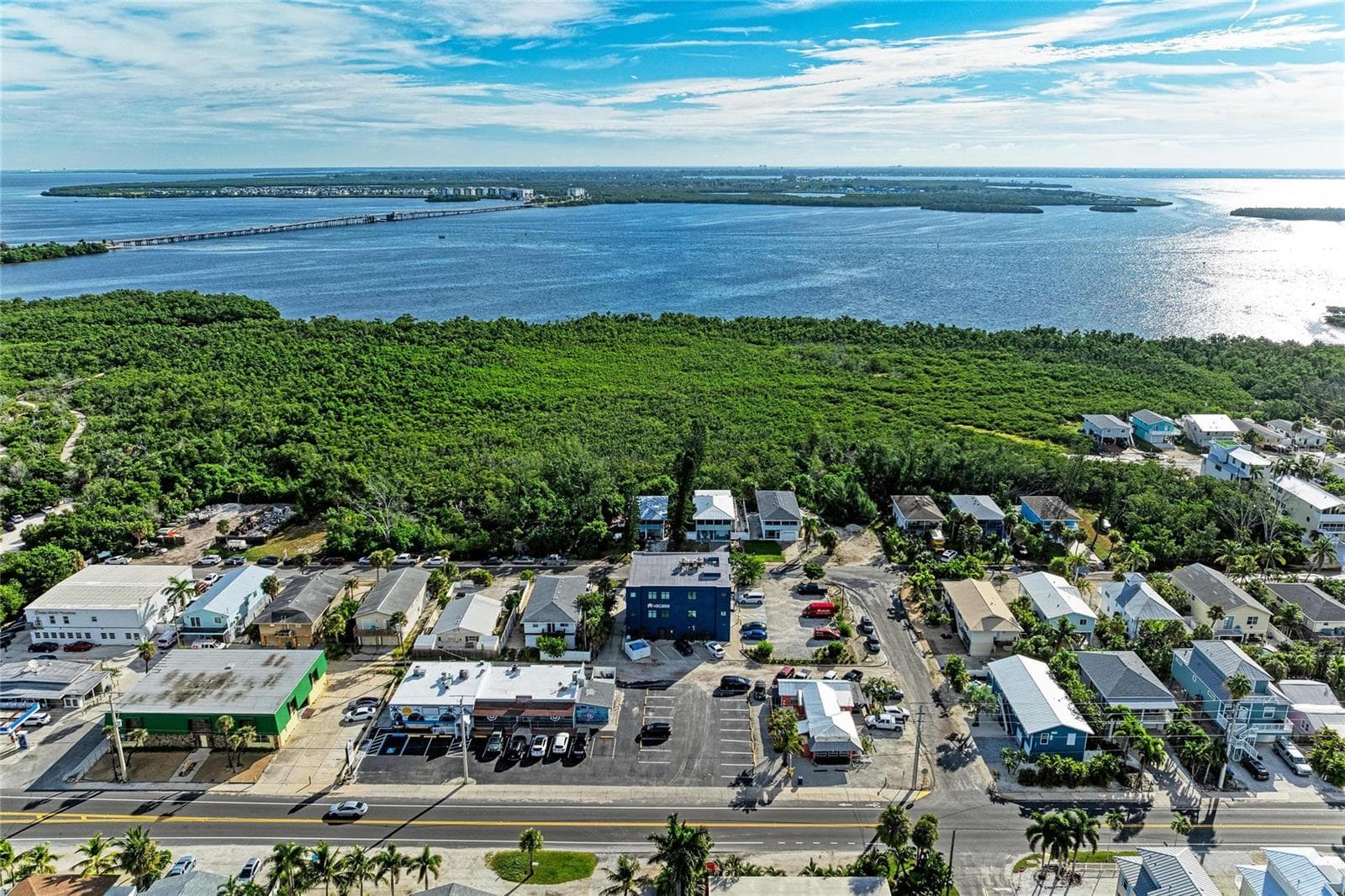 Aerial - Facing East - 3004 AVENUE C, HOLMES BEACH