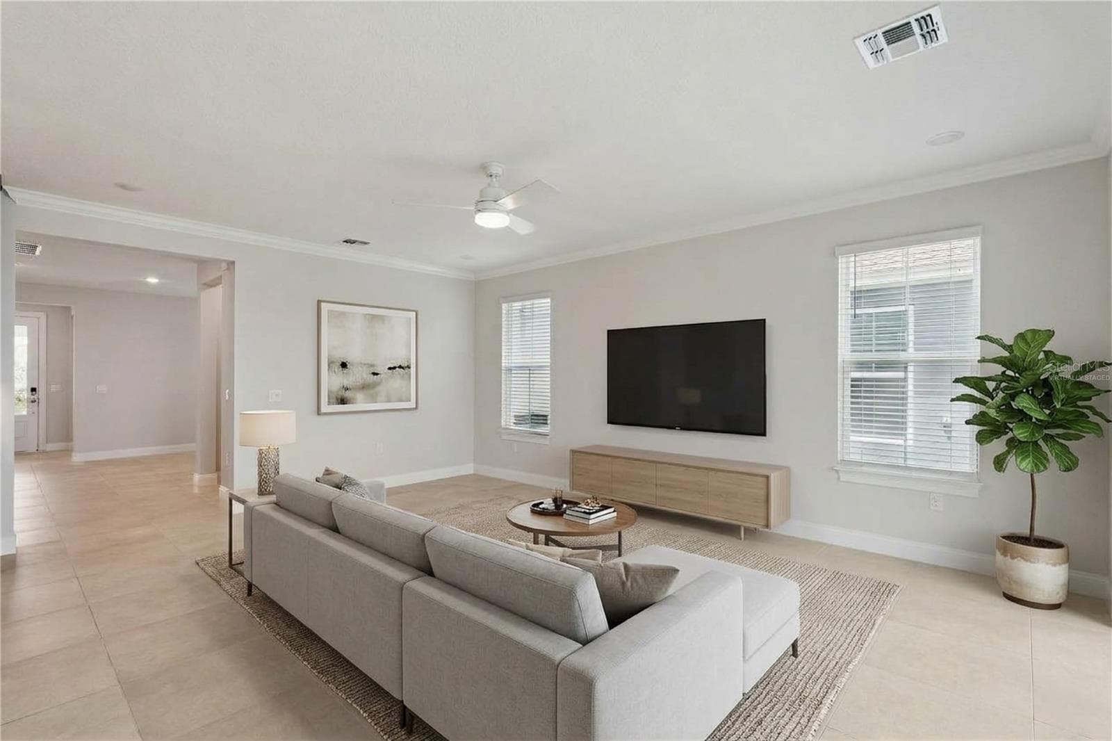 Virtually Staged Living Room - 13129 FARO CT, WINTER GARDEN
