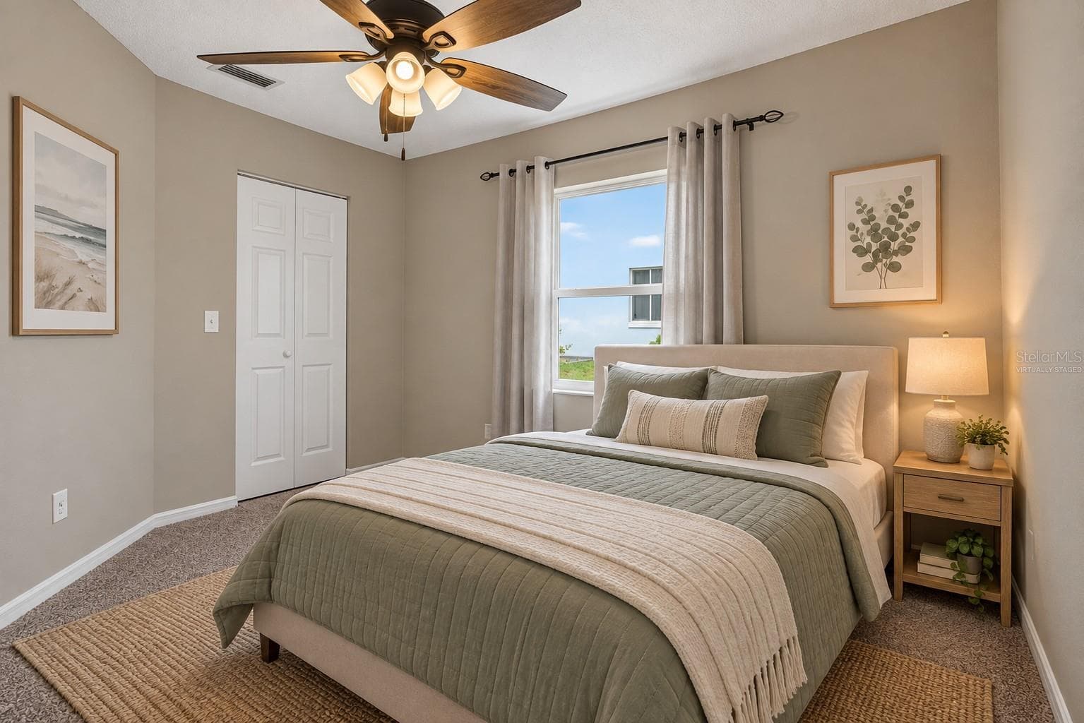 Guest Bedroom 1 Virtually Staged - 39 FISCHER LN, PALM COAST