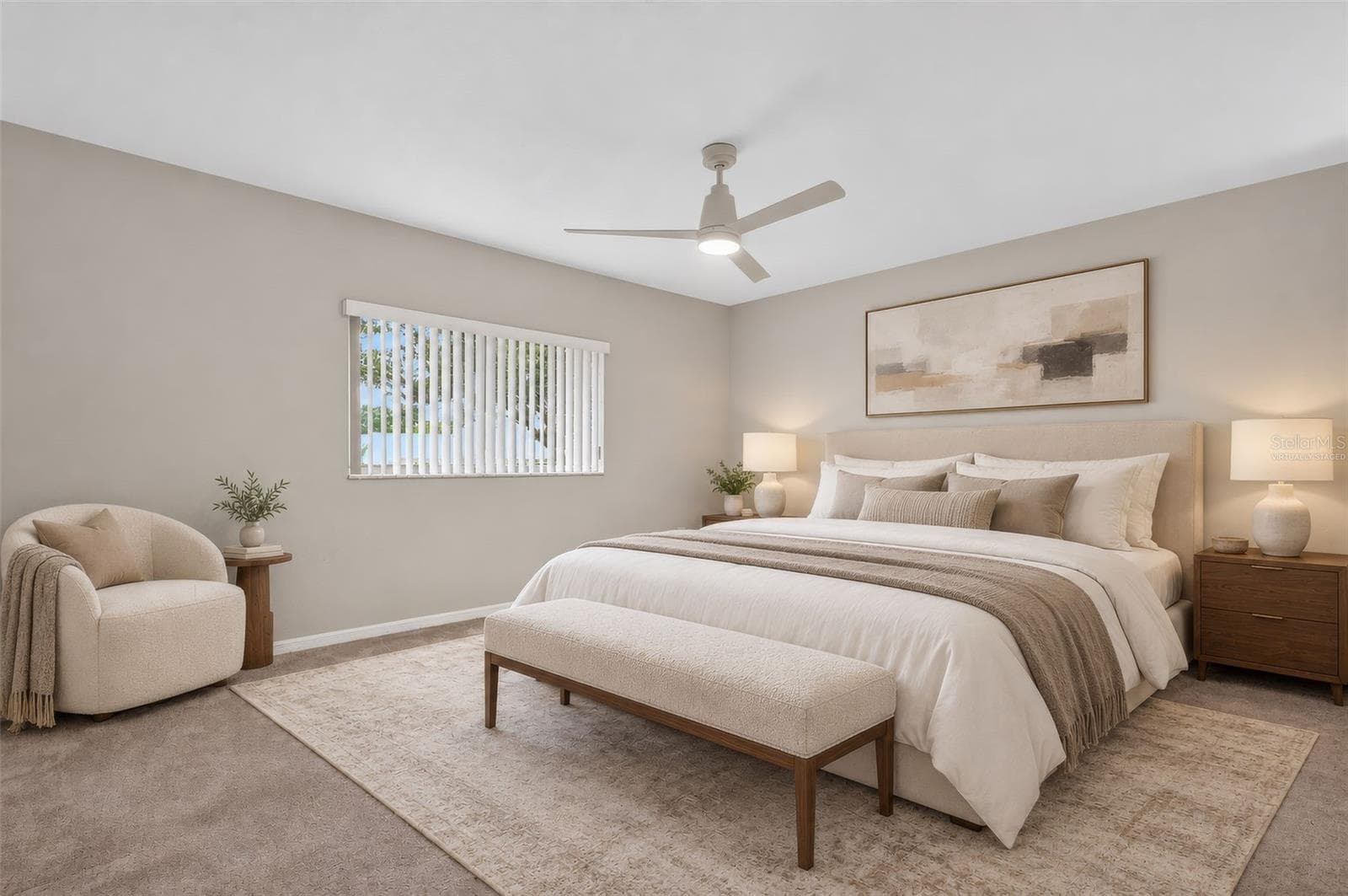 Virtually staged primary bedroom - 9050 SE 135TH LOOP, SUMMERFIELD