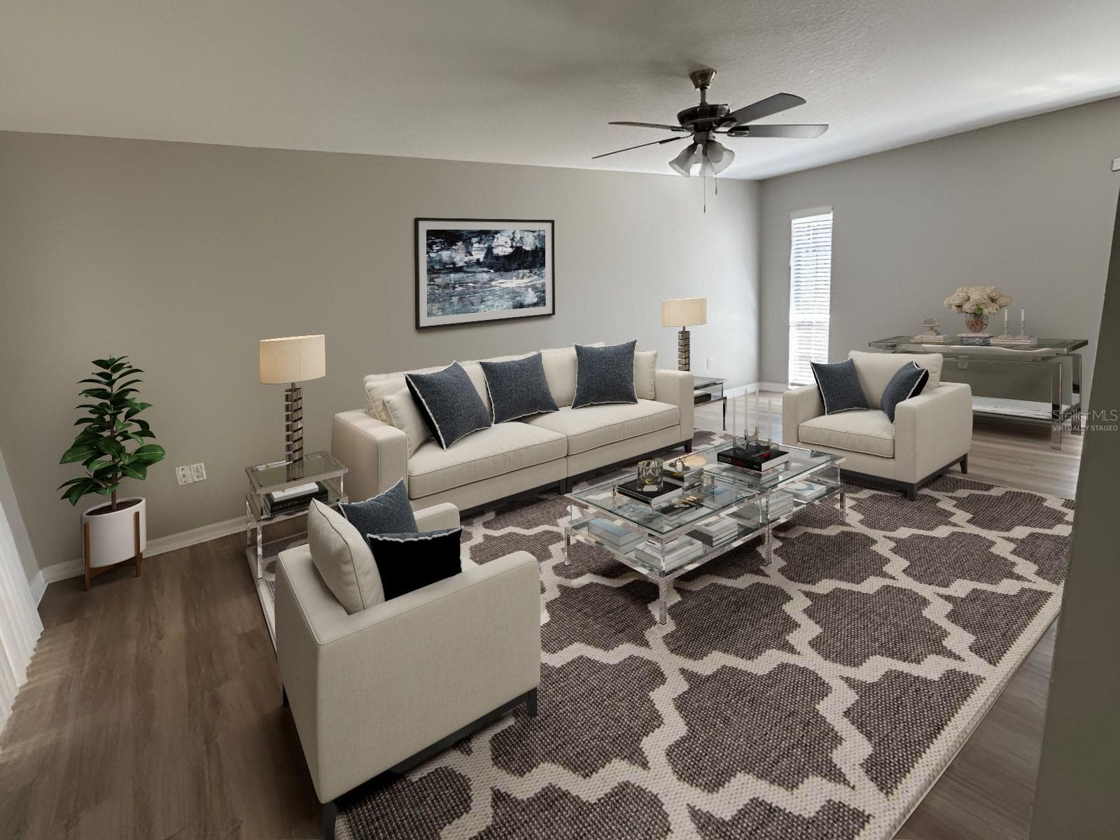 Living Room (virtually staged) - 3501 CALGARY LN, MOUNT DORA