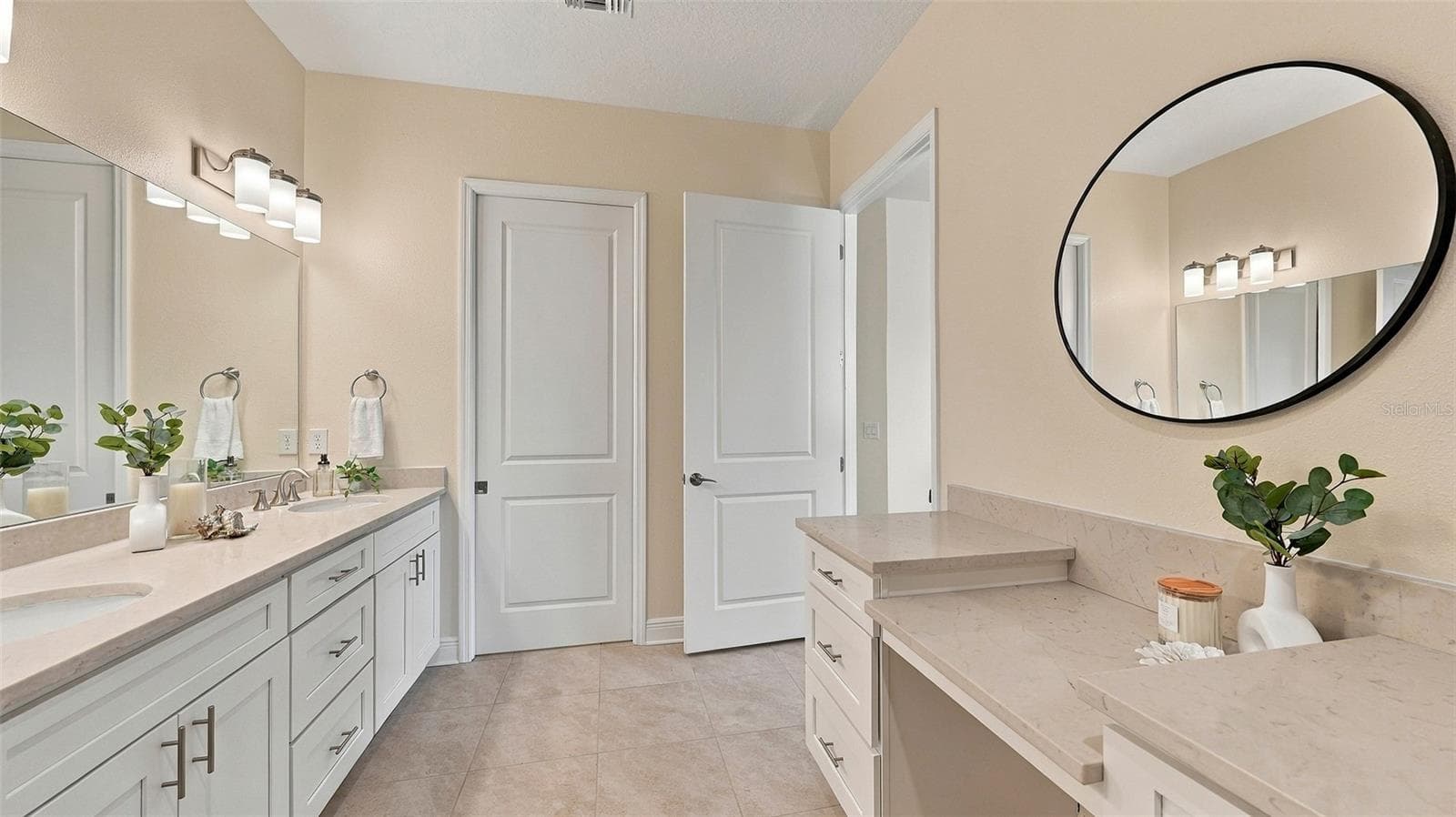Upgraded primary bathroom with large shower and vanity - 3439 79TH STREET CIR W #303, BRADENTON