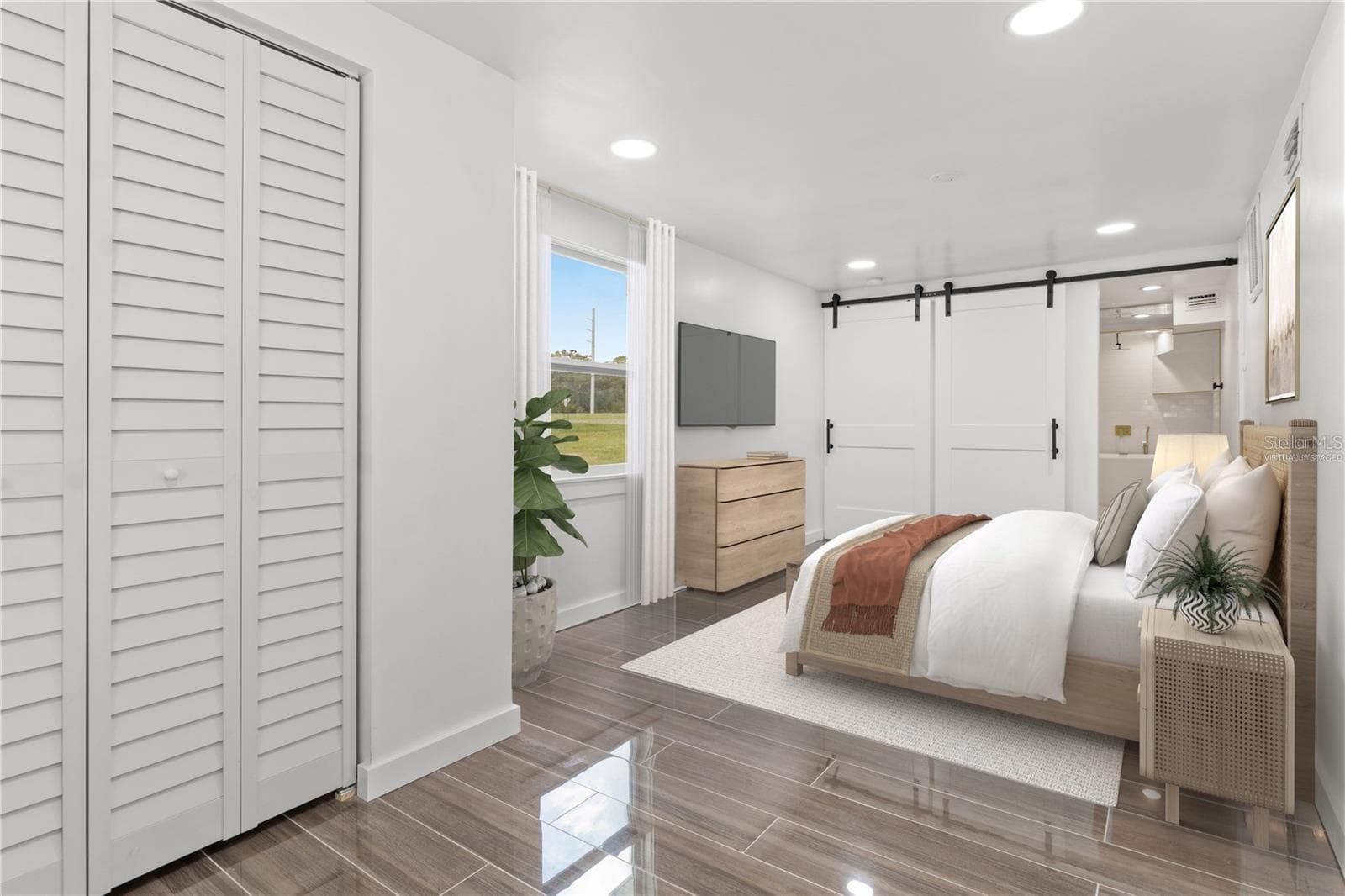 Second primary bedroom, bottom floor, virtually staged - 10908 LAND O LAKES BLVD, LAND O LAKES