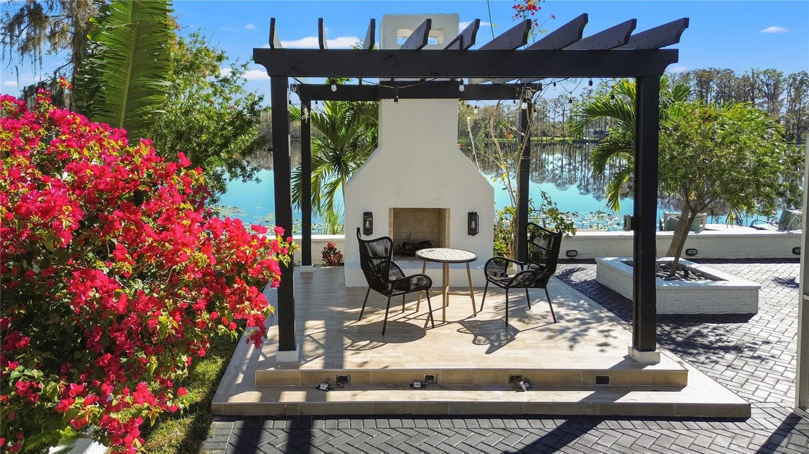 Custom built fireplace - 10908 LAND O LAKES BLVD, LAND O LAKES