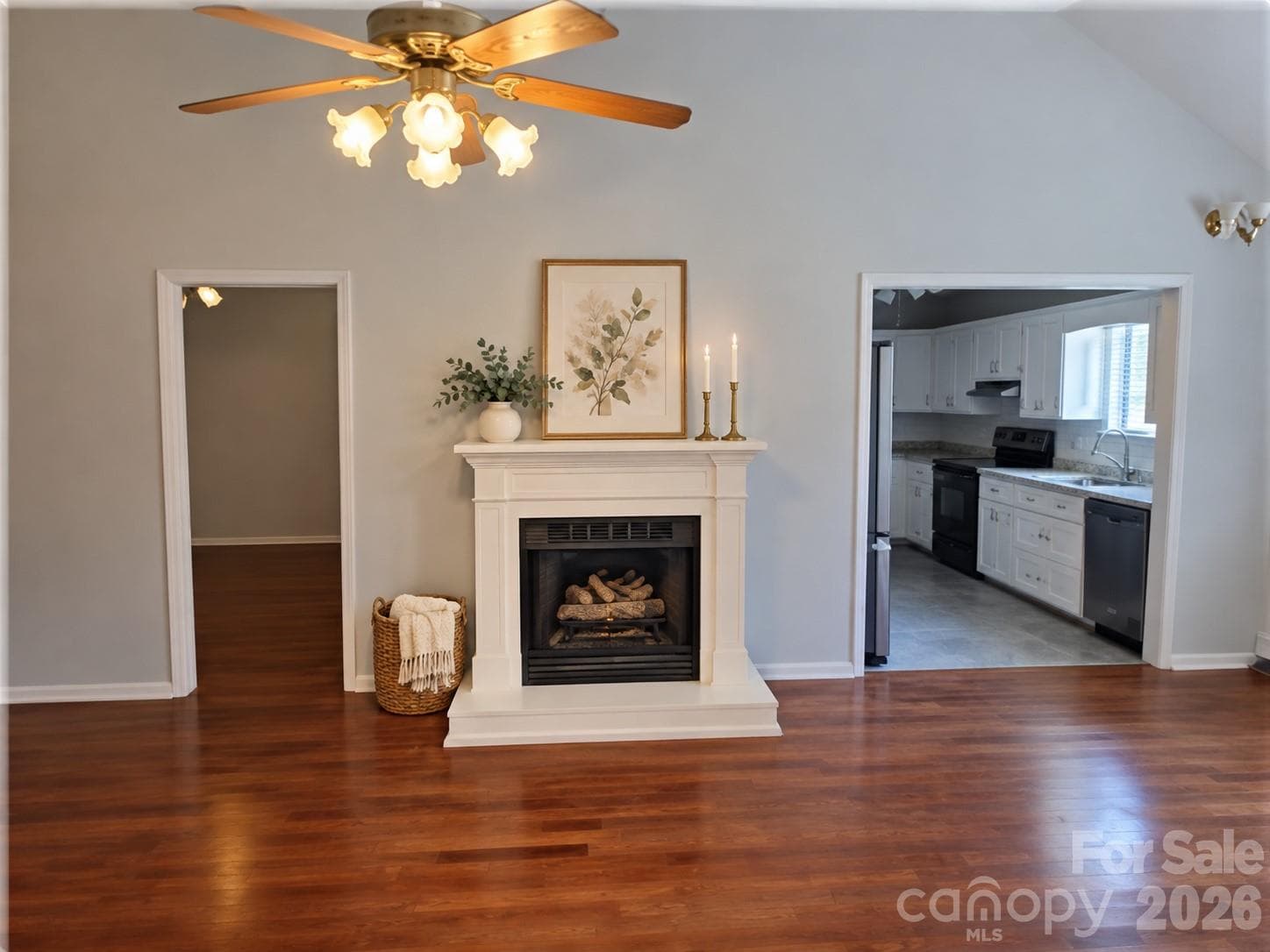 Cozy Fireplace view staged by CHATGPT/AI - Lancaster