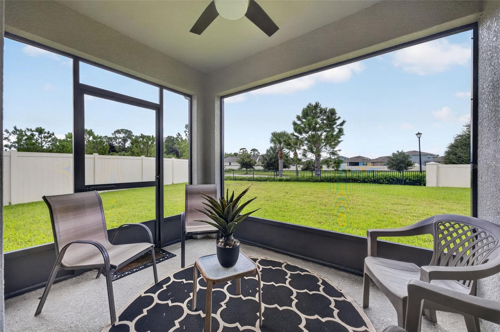 Screened in Porch overlooking Large Back Yard - 4367 LOOKING GLASS PL, SANFORD