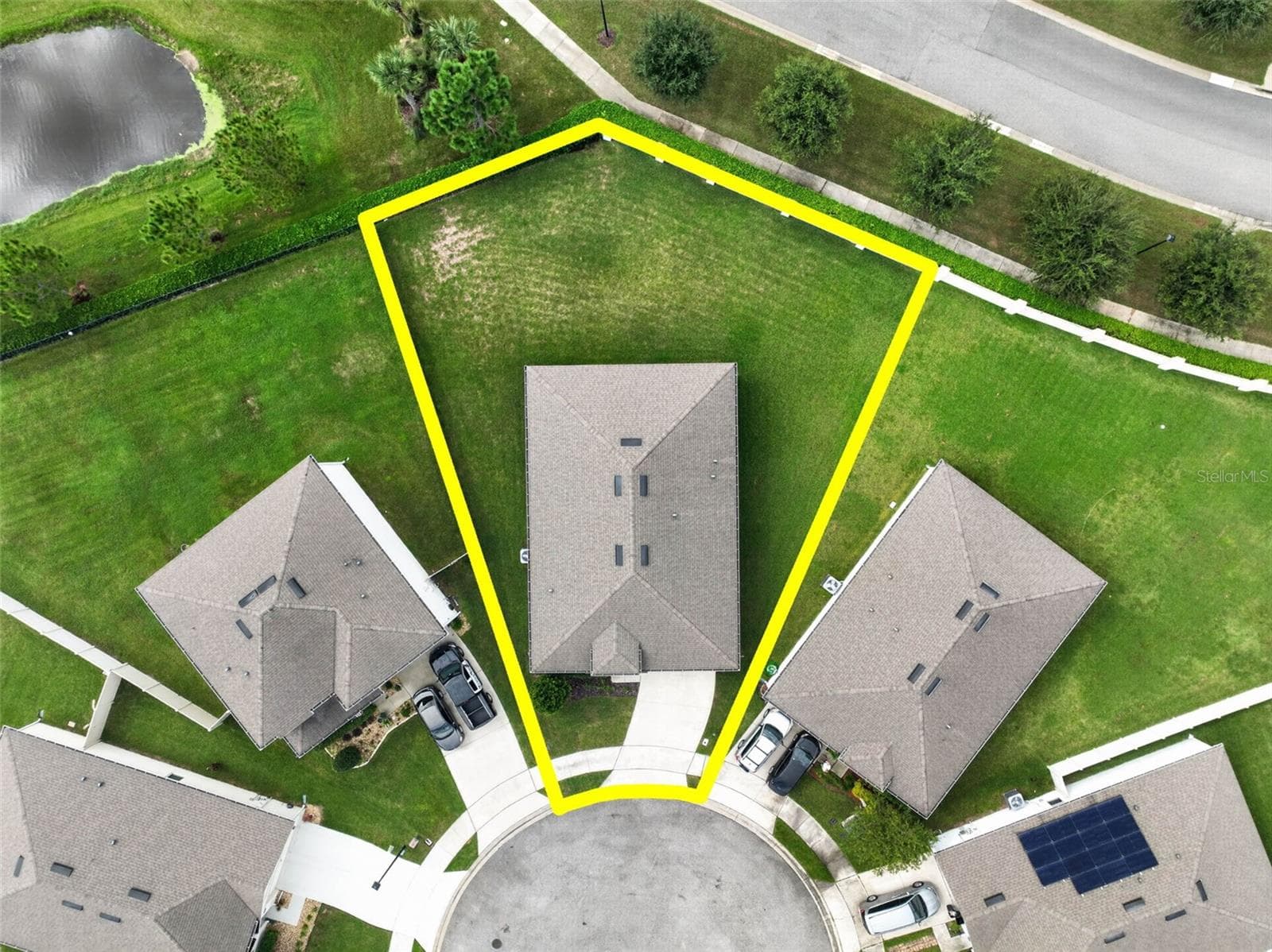Property Lines showing large Back Yard - 4367 LOOKING GLASS PL, SANFORD