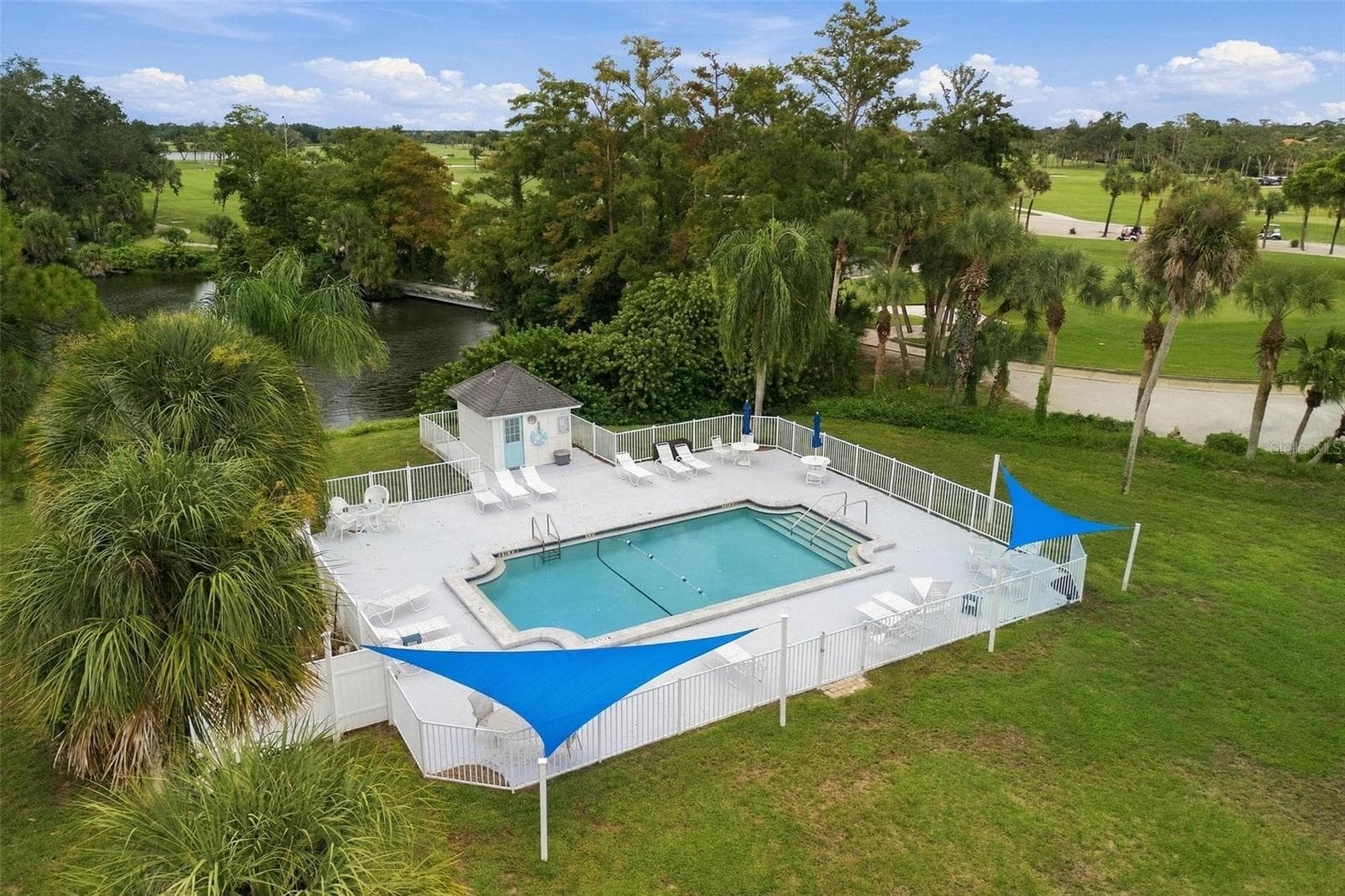 View of pool, lake and golf course area - 4 ANTIGUA CIR #6, ENGLEWOOD
