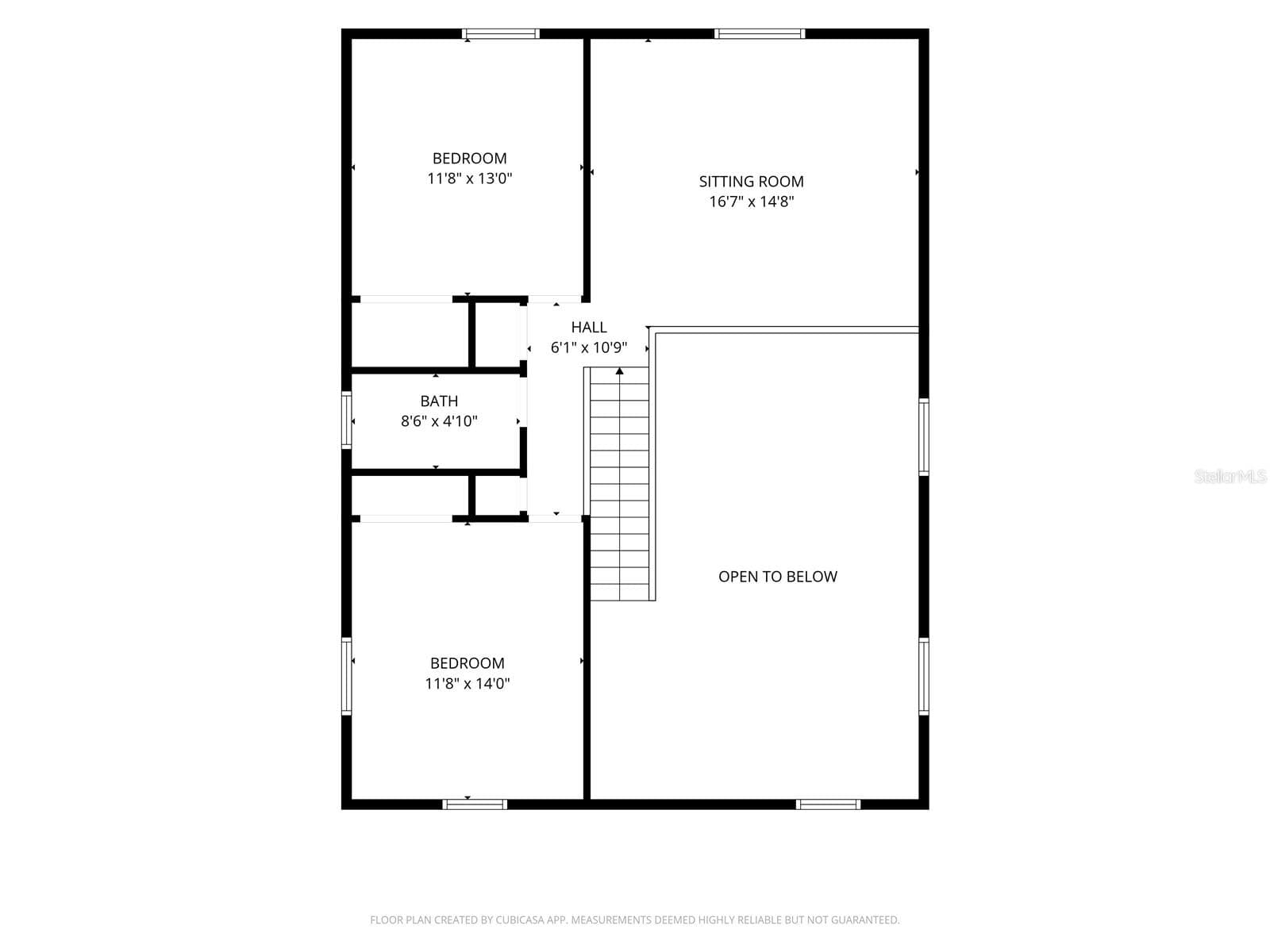 FLOOR PLAN LEVEL 2 W/ APPROX MEASUREMENTS - 1293 7TH AVE, DELAND