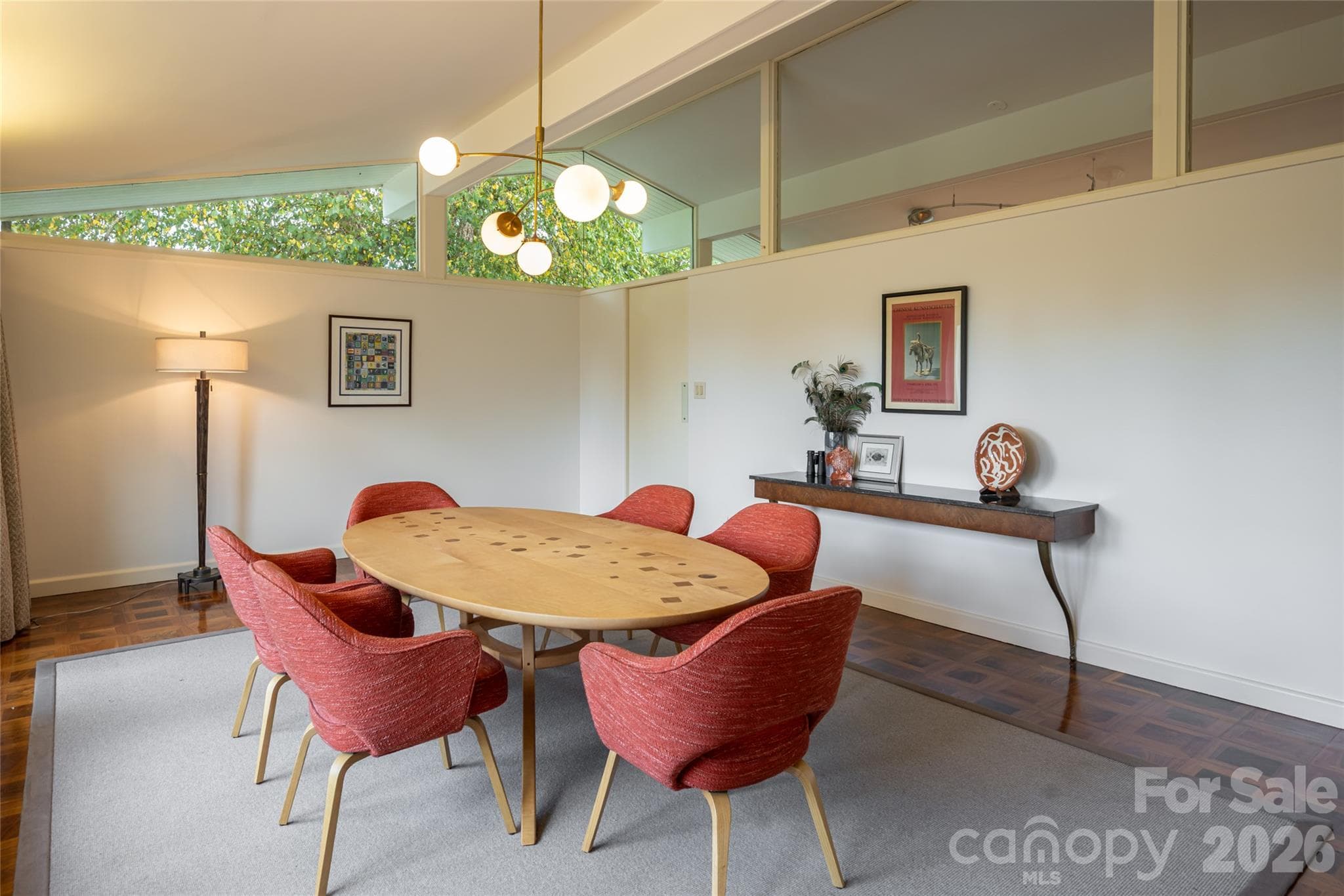 Dining room with built in buffet - 92 Horizon Hill Road, Asheville