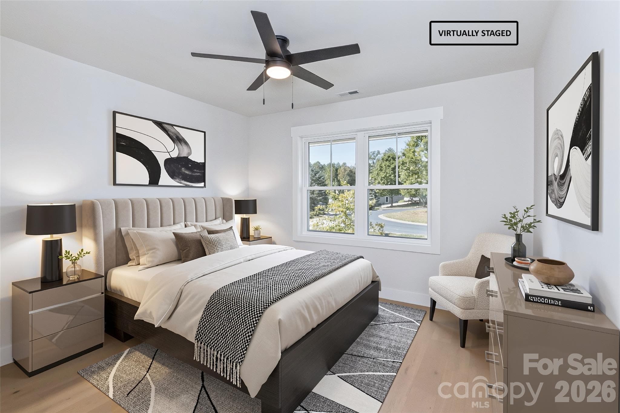 V-Staged 1st Bedroom - 148 Triple Fairways Drive, Hendersonville