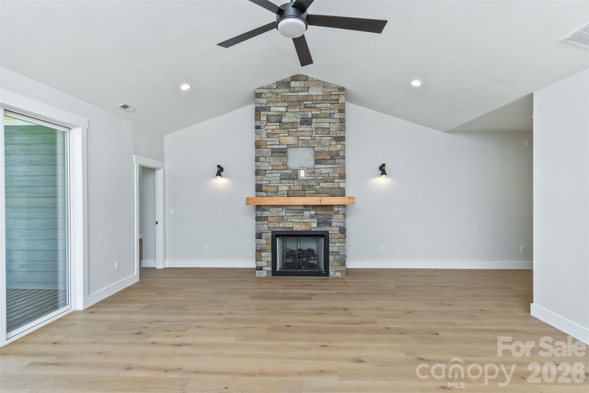 Natural Gas Log Fireplace - 148 Triple Fairways Drive, Hendersonville