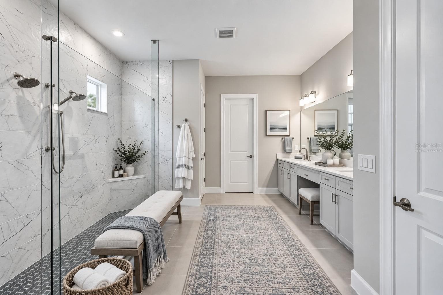 virtually staged master bath - 15281 CONTENTA LOOP, LAKEWOOD RANCH