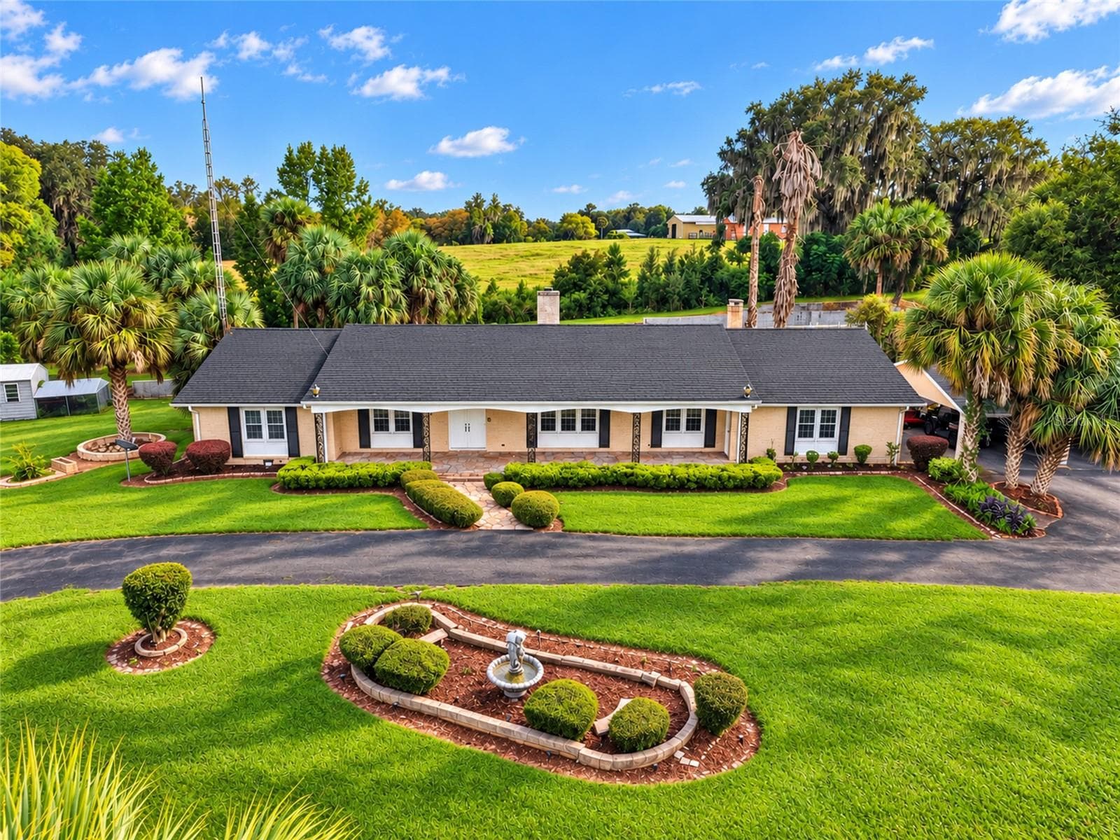 Front of Home Aerial - 6994 NW HIGHWAY 320, MICANOPY