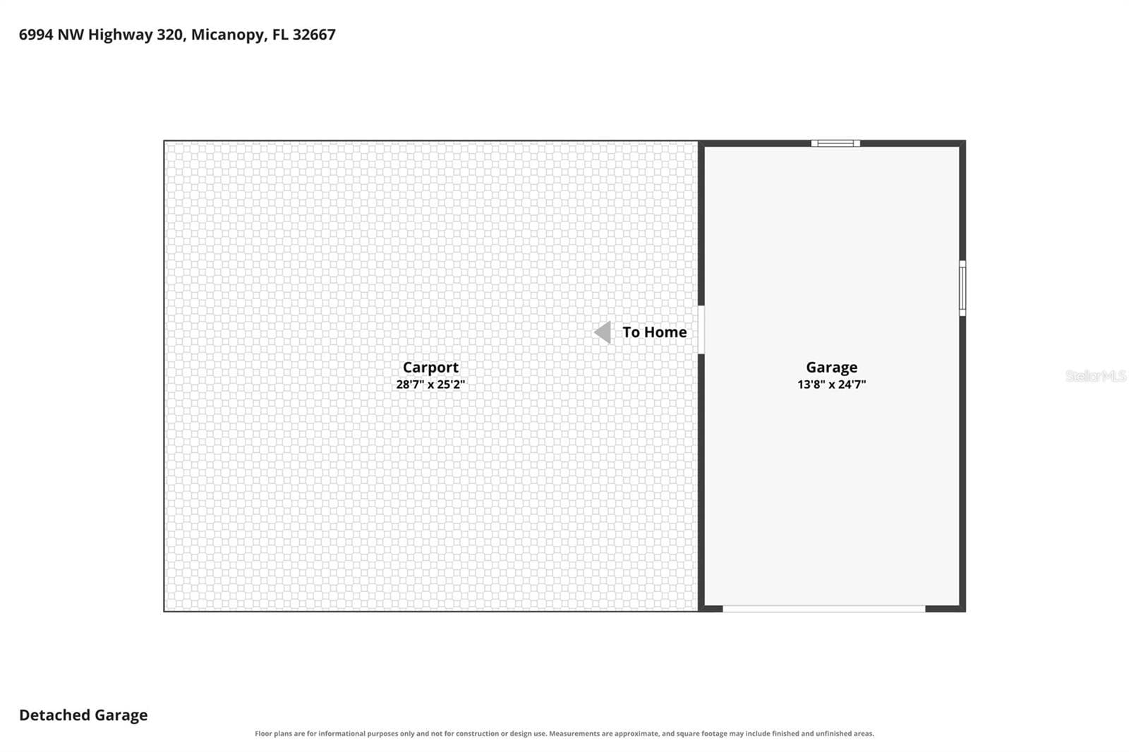 Garage Floor Plan - 6994 NW HIGHWAY 320, MICANOPY