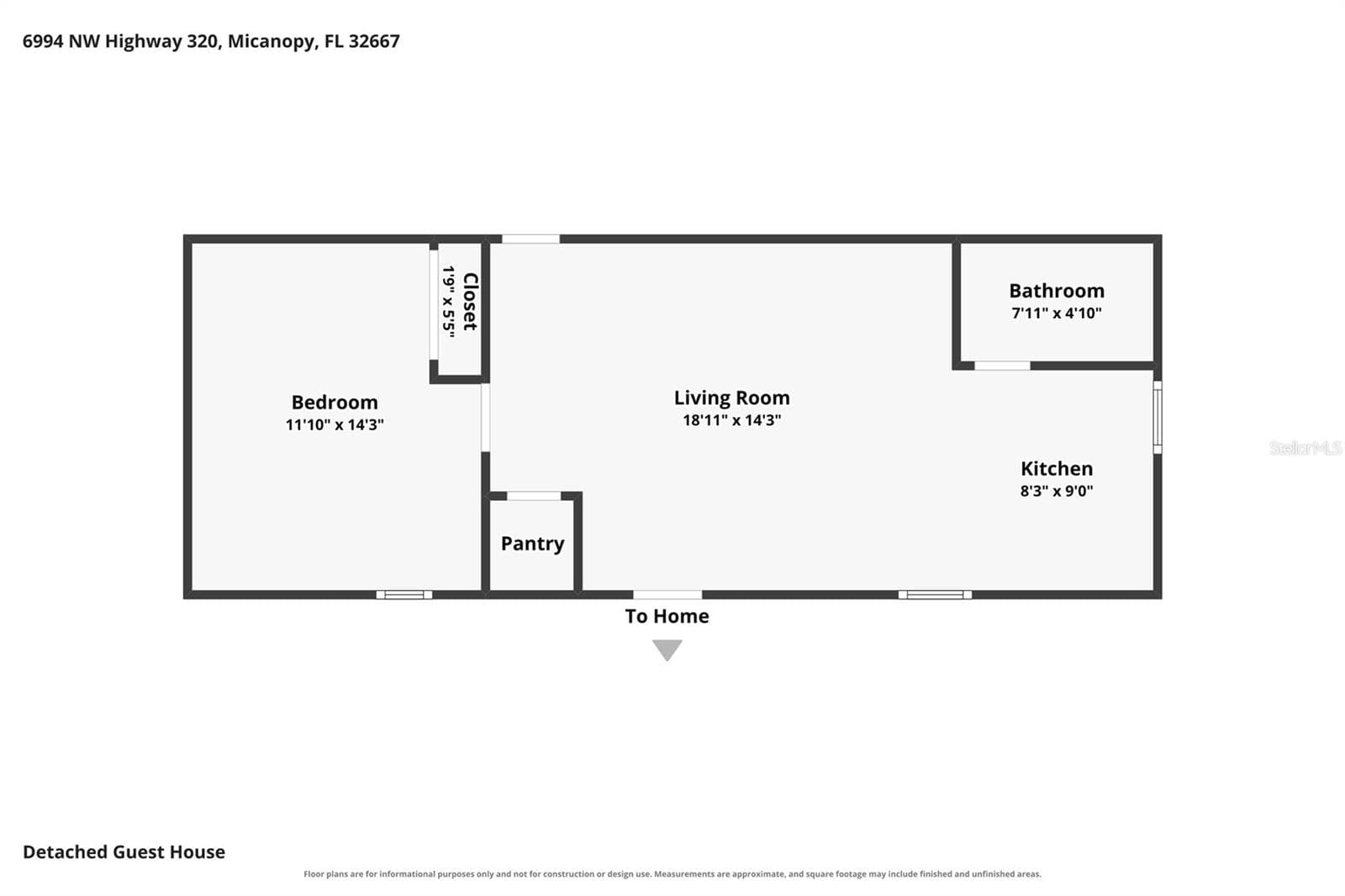 Guest House Floor Plan - 6994 NW HIGHWAY 320, MICANOPY