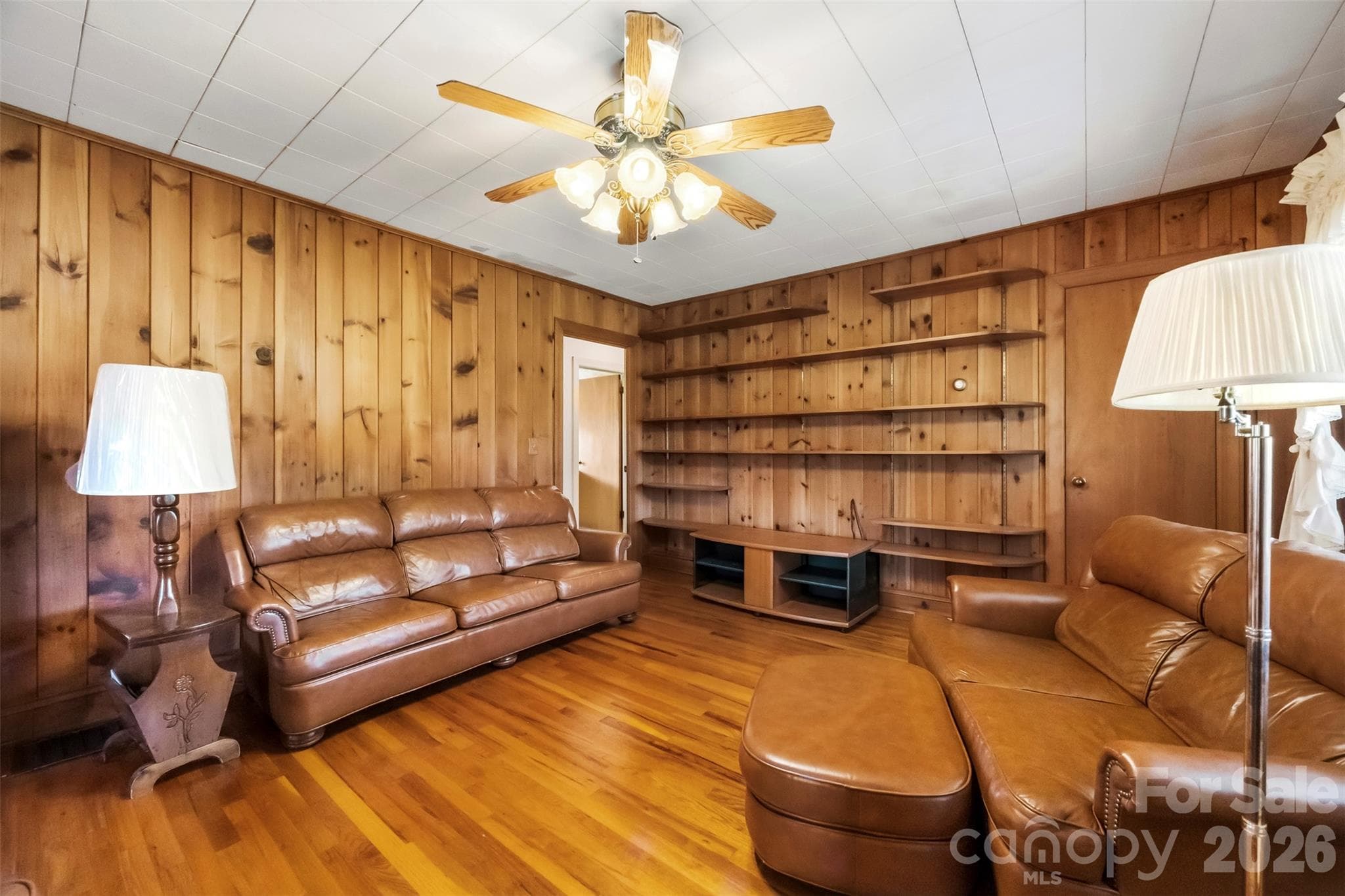 Notice the great built-in book shelves! So much character! - 2925 Fallston Waco Road, Shelby