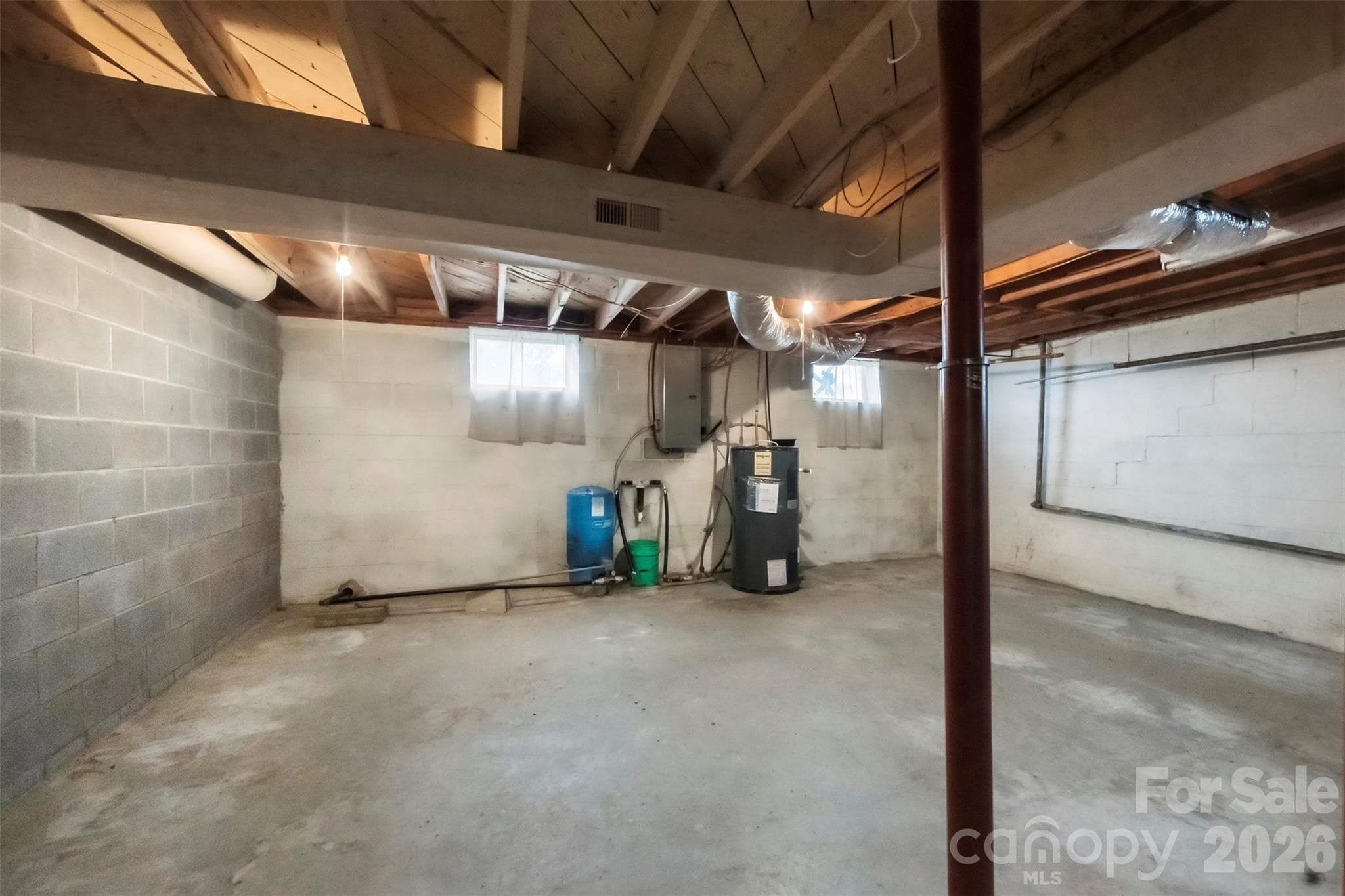 There is so much potential in this full, unfinished basement! - 2925 Fallston Waco Road, Shelby