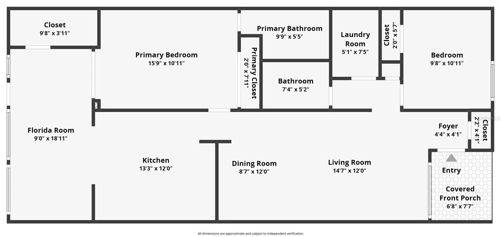 Floor plan showcasing the home's functional layout and use of space. - 1225 CARRIAGE LN #1, ORLANDO