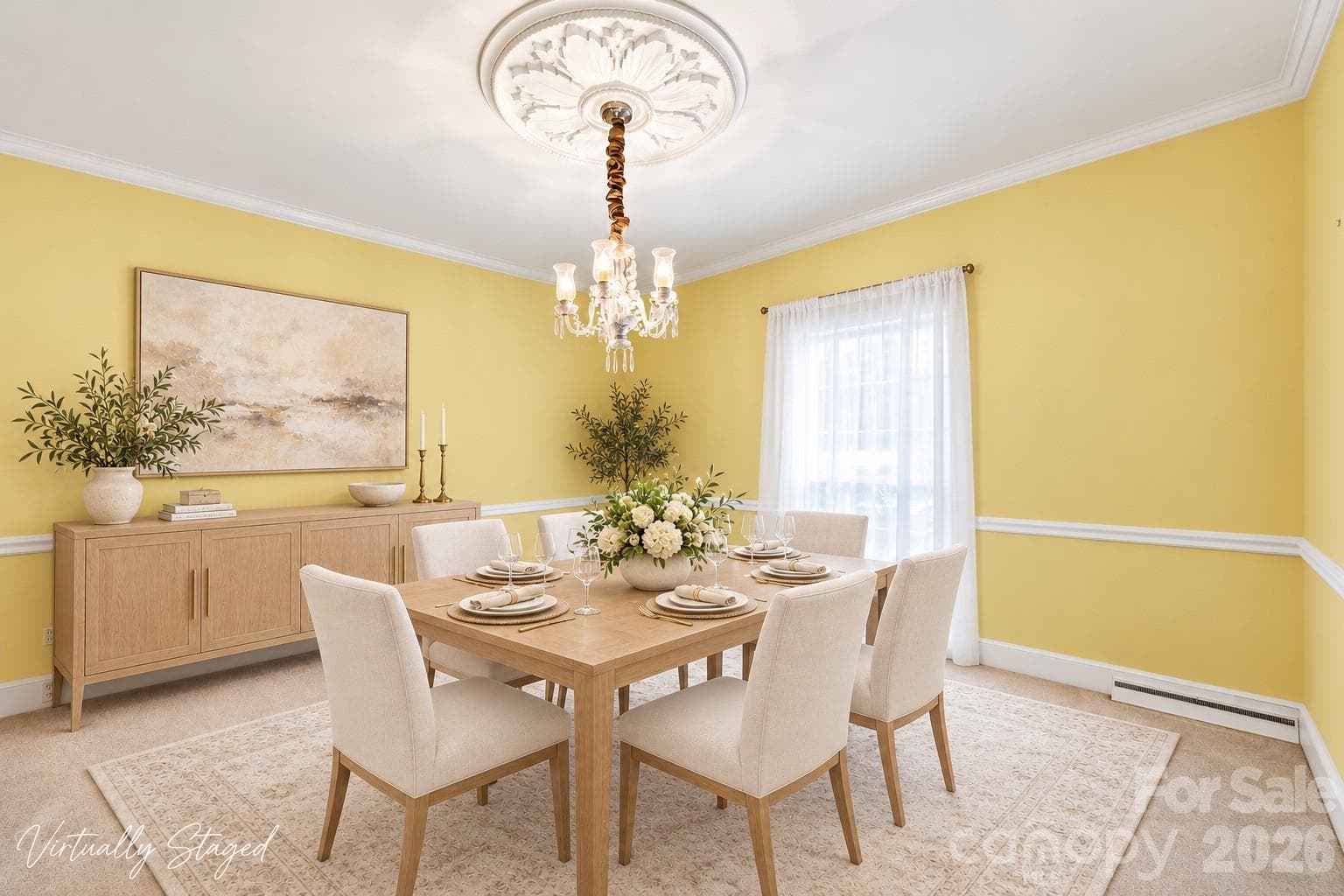 Virtually Staged - Dining Room - 525 East Street, Albemarle