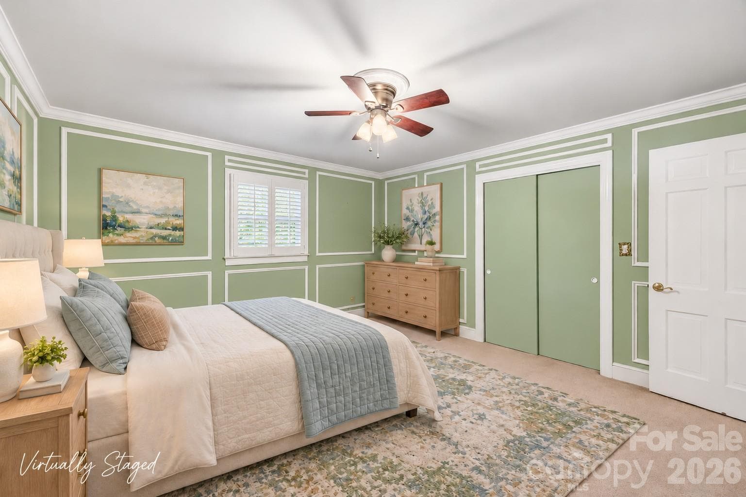 Virtually Staged - Bedroom 2 - 525 East Street, Albemarle