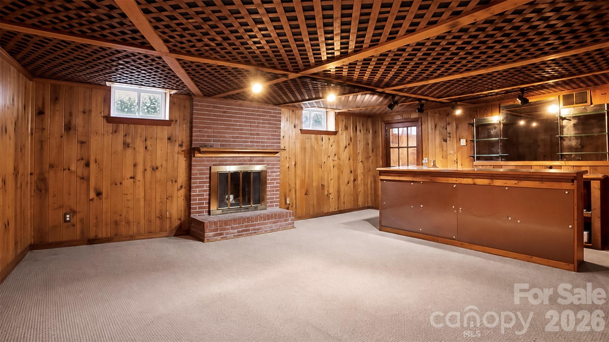 Basement with Bar and Fireplace - 525 East Street, Albemarle