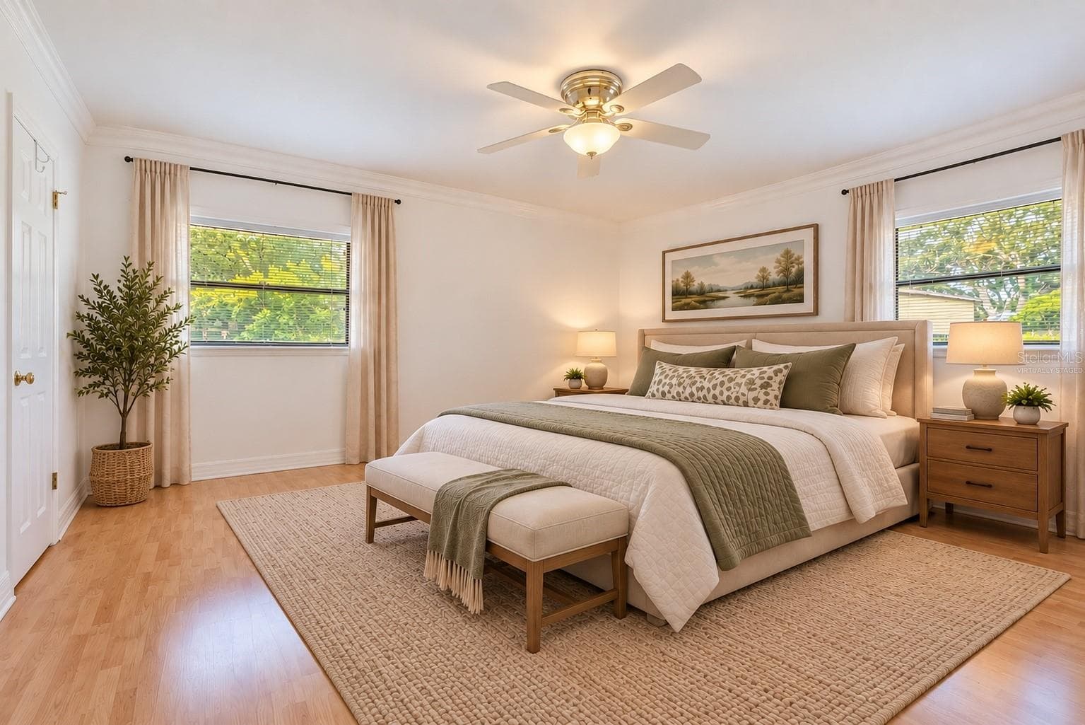 Master Bedroom (Virtually Staged) - 1615 LAKE MIRIAM DR, LAKELAND