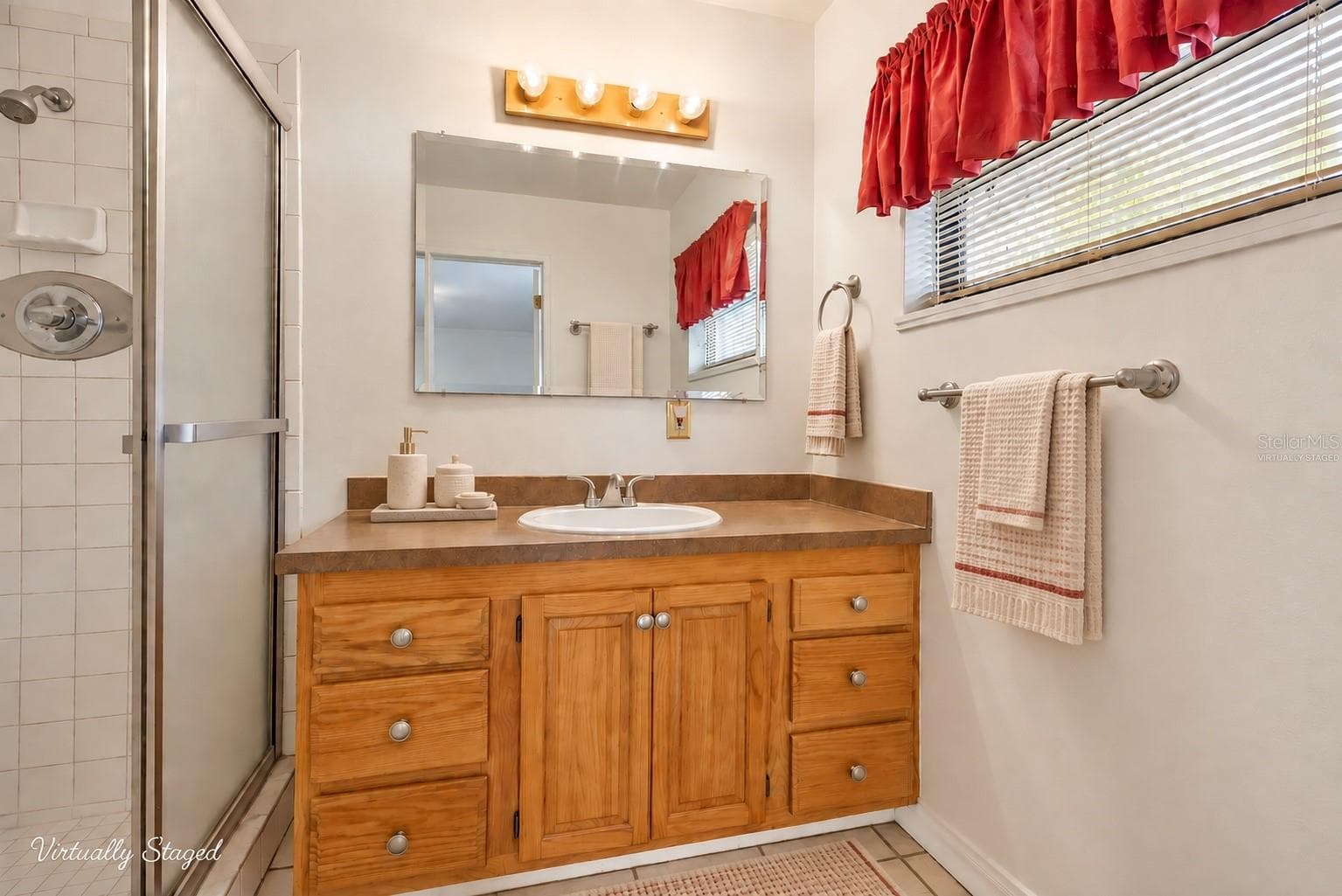 Master Bath (Virtually Staged) - 1615 LAKE MIRIAM DR, LAKELAND