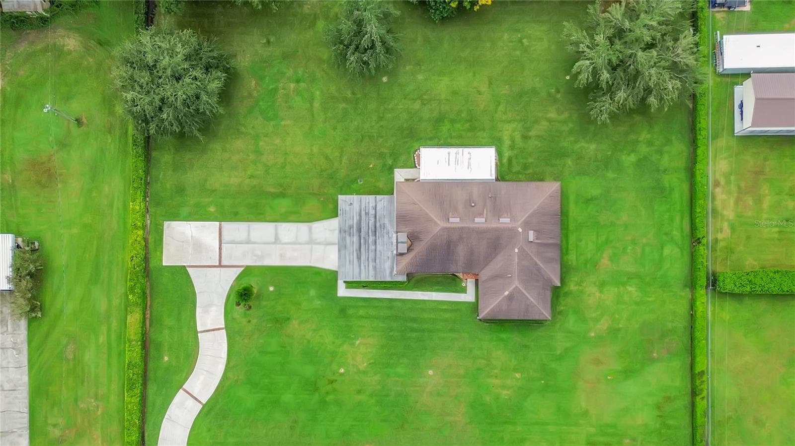 Aerial View - 1615 LAKE MIRIAM DR, LAKELAND