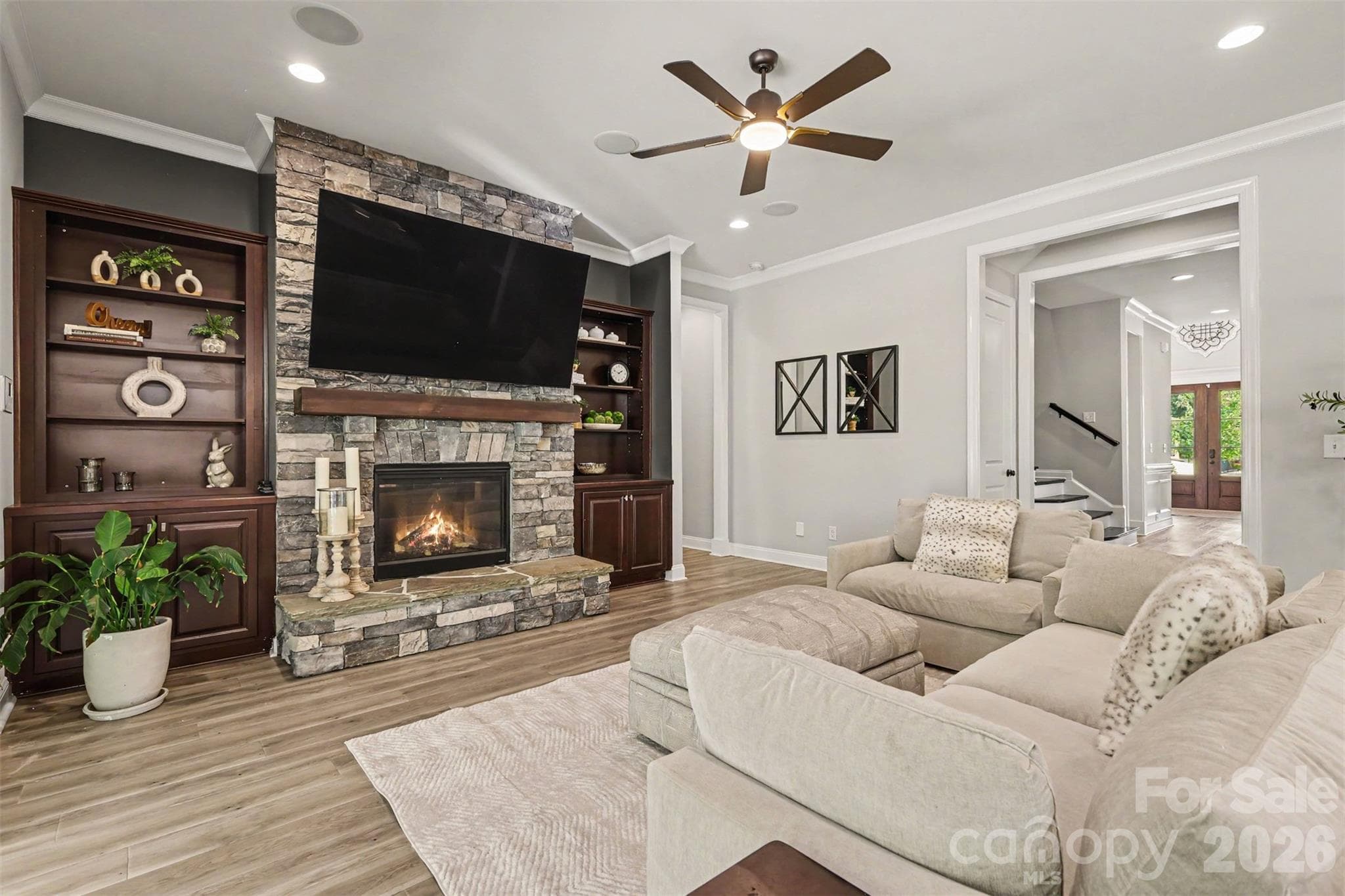 Beautiful stone fireplace - 726 Kathy Dianne Drive, Fort Mill