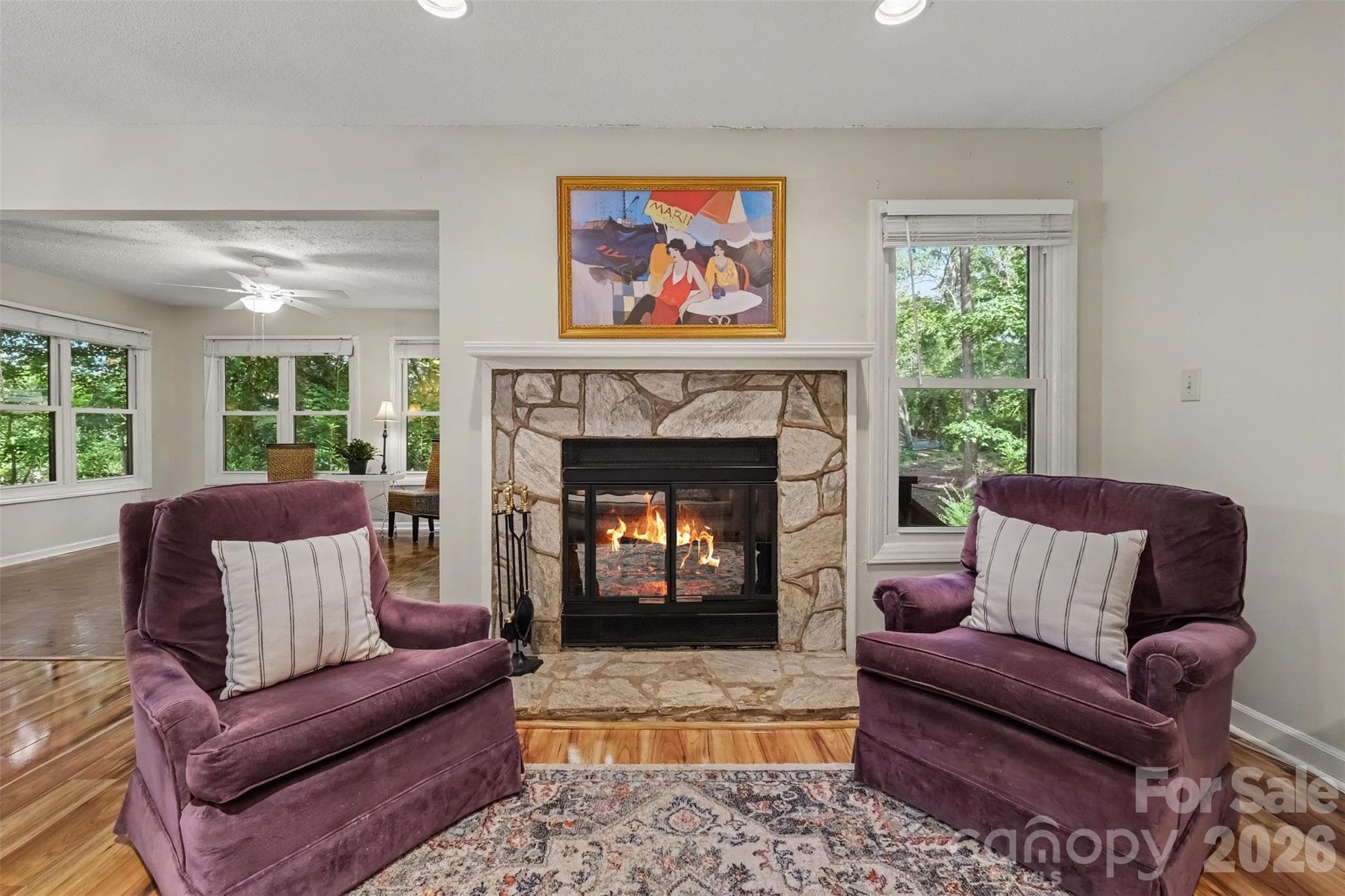 Wood burning fireplace - 2786 Dogwood Hills Court, Fort Mill